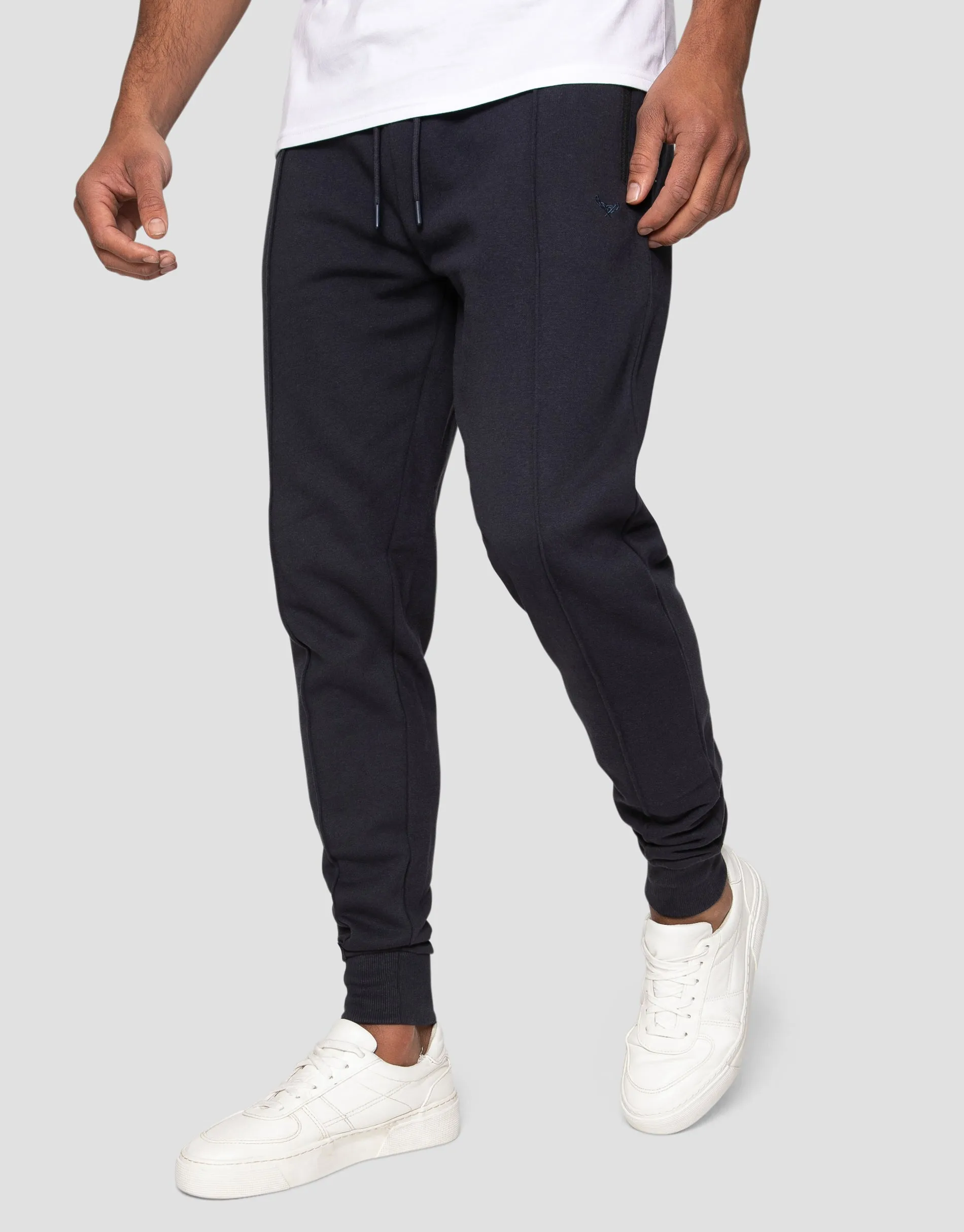 Men's Navy Fleece Joggers sold by Threadbare