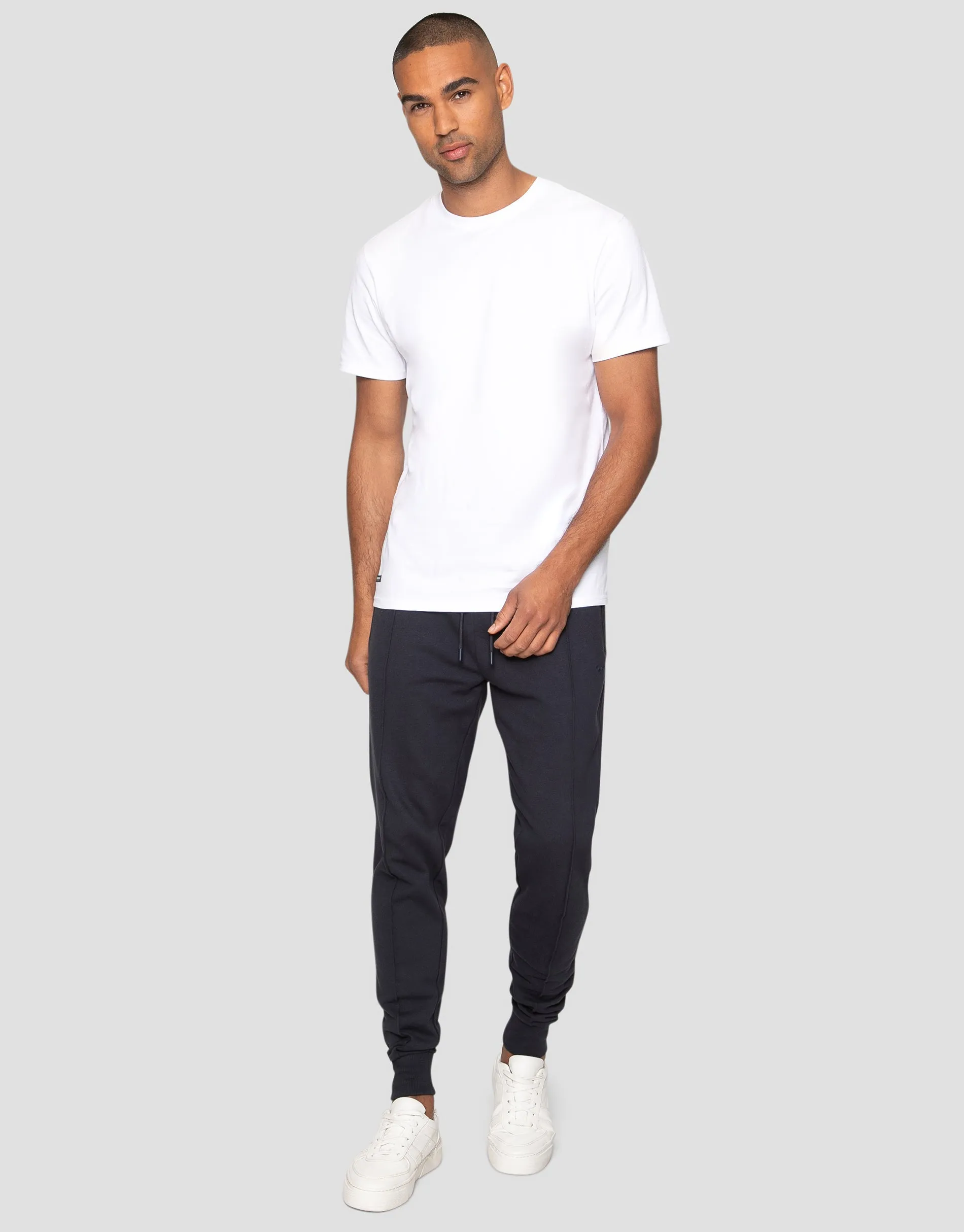 Men's Navy Fleece Joggers sold by Threadbare product image thumbnail 3