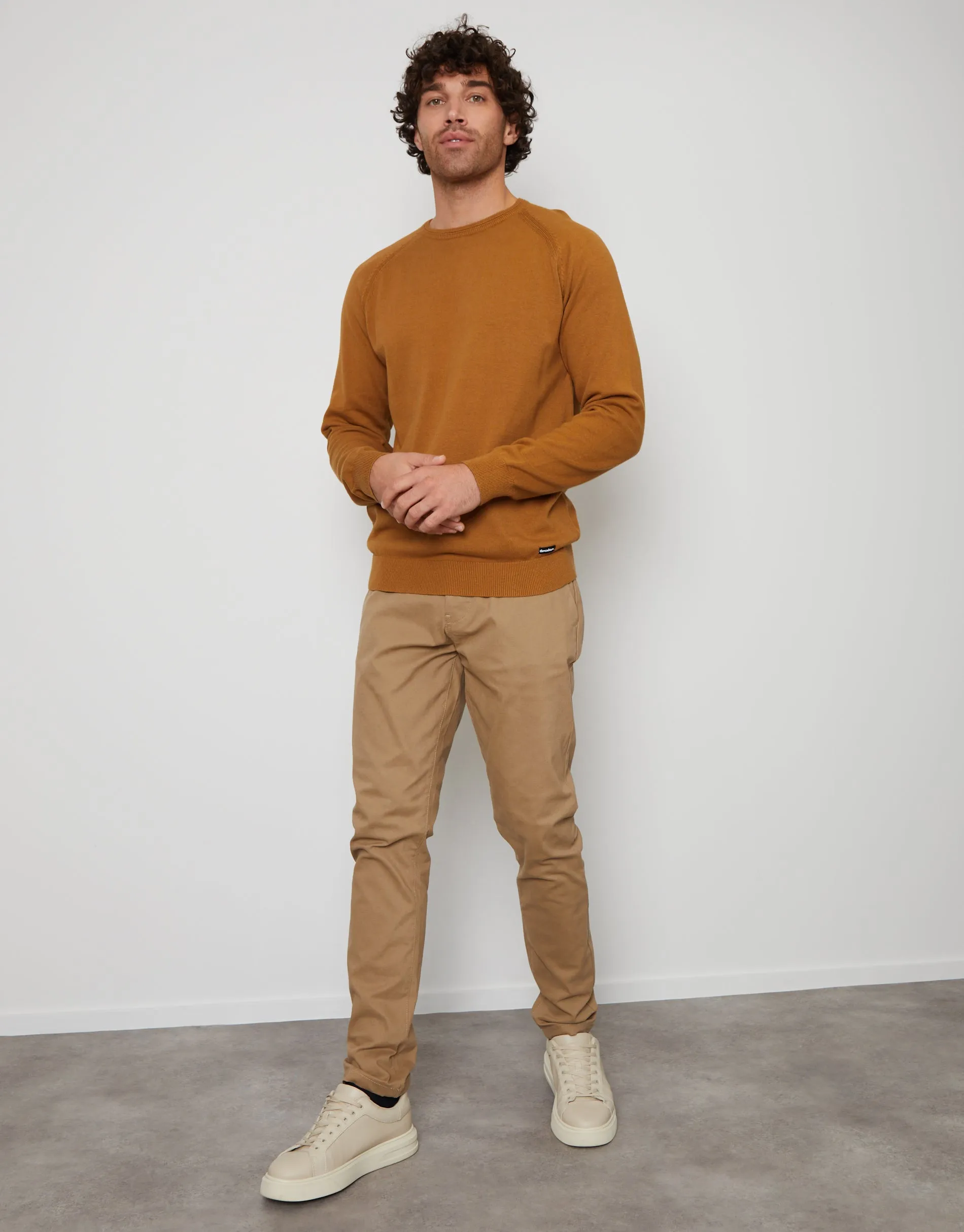 Men's Camel Crew Neck Knitted Jumper sold by Threadbare product image thumbnail 3
