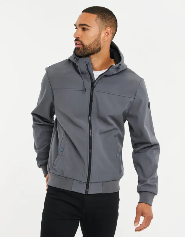 Men's Charcoal Lightweight Hooded Jacket sold by Threadbare