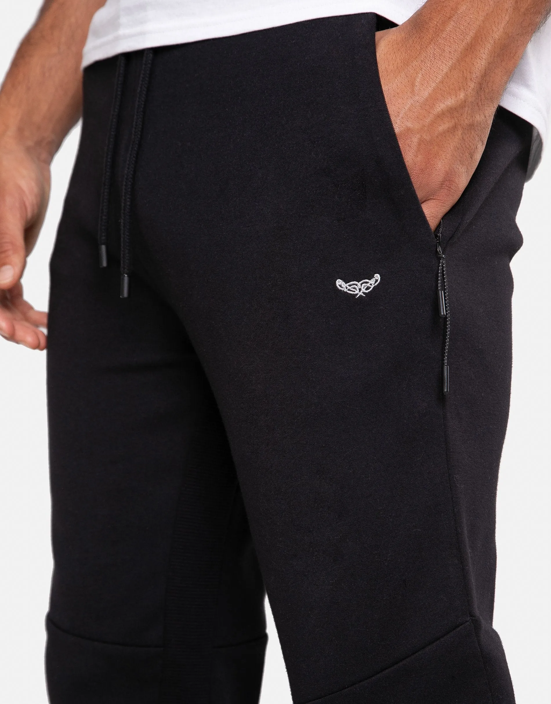 Men's Black Regular Fit Joggers sold by Threadbare product image thumbnail 4