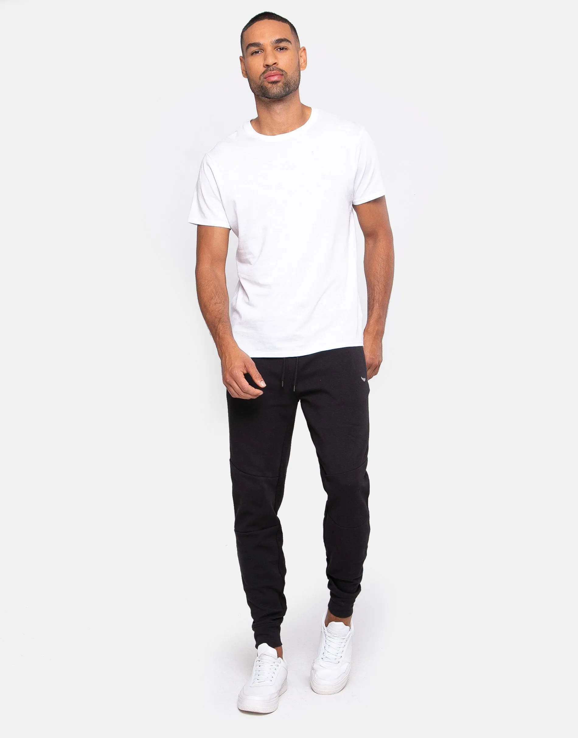 Men's Black Regular Fit Joggers sold by Threadbare product image thumbnail 3