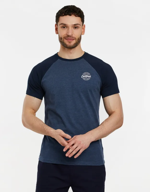 Men's Denim Marl Raglan T-Shirt sold by Threadbare