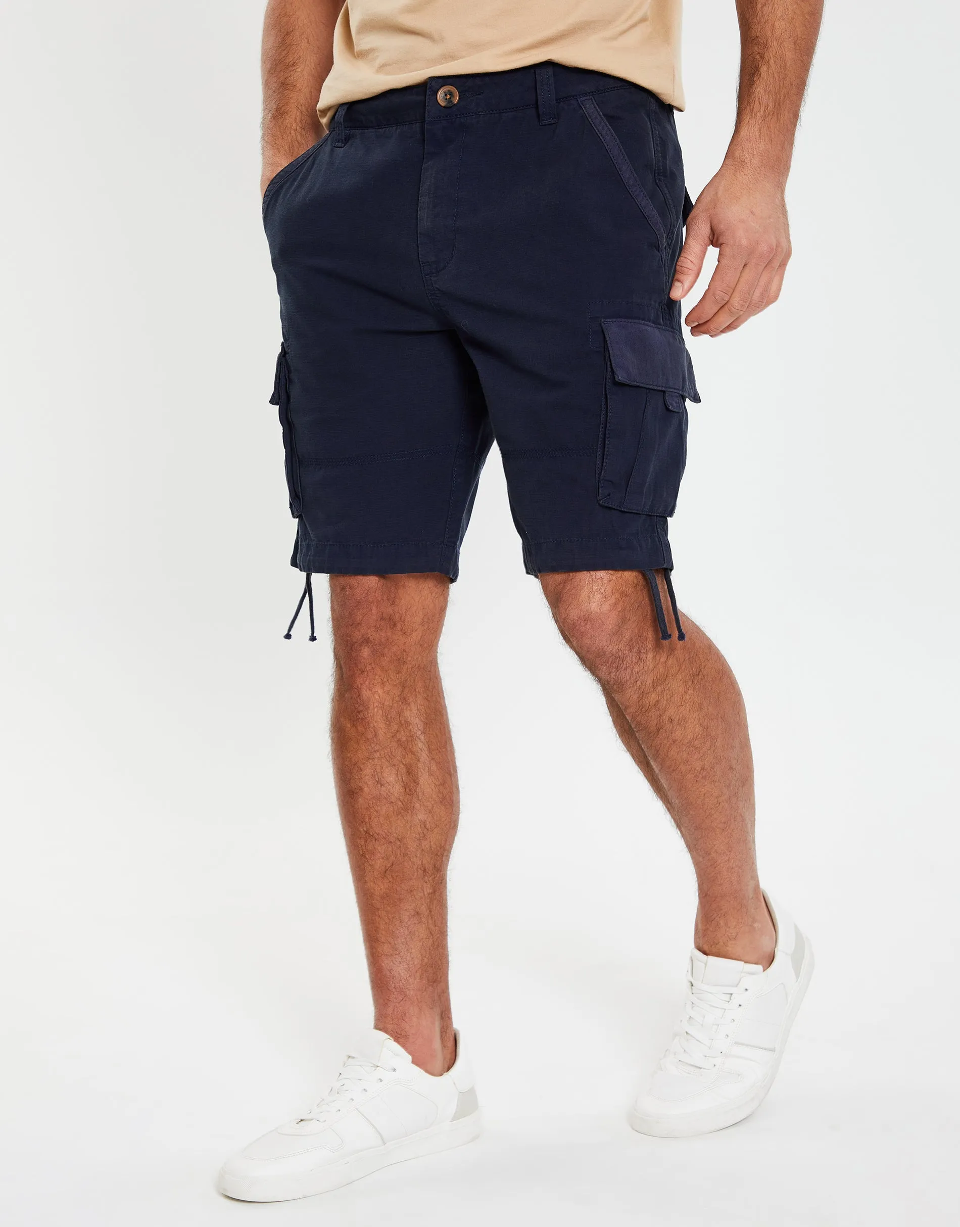 Threadbare Men's Navy & Stone Cargo Shorts (2 Pack) sold by Threadbare product image thumbnail 2