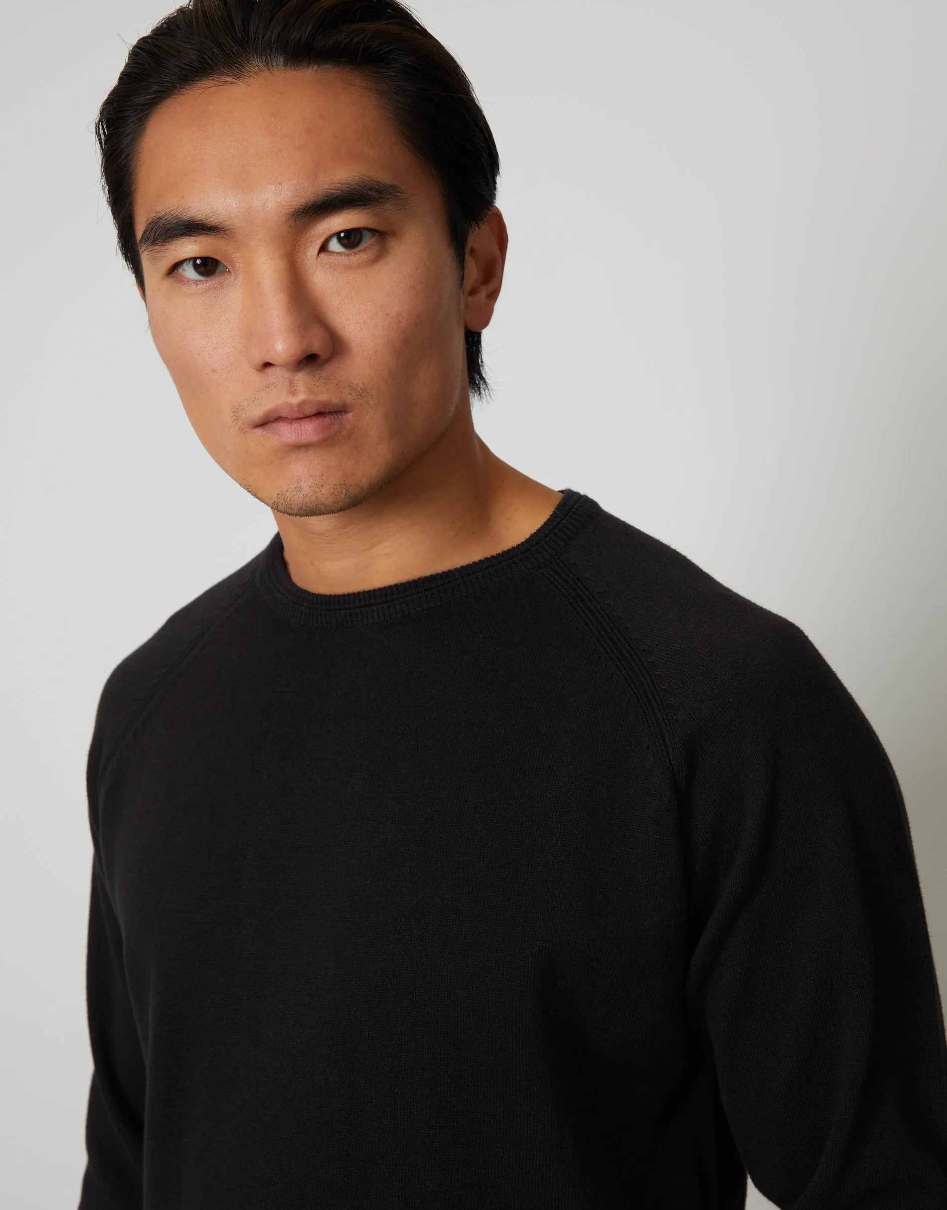 Men's Black Crew Neck Knitted Jumper sold by Threadbare product image thumbnail 4