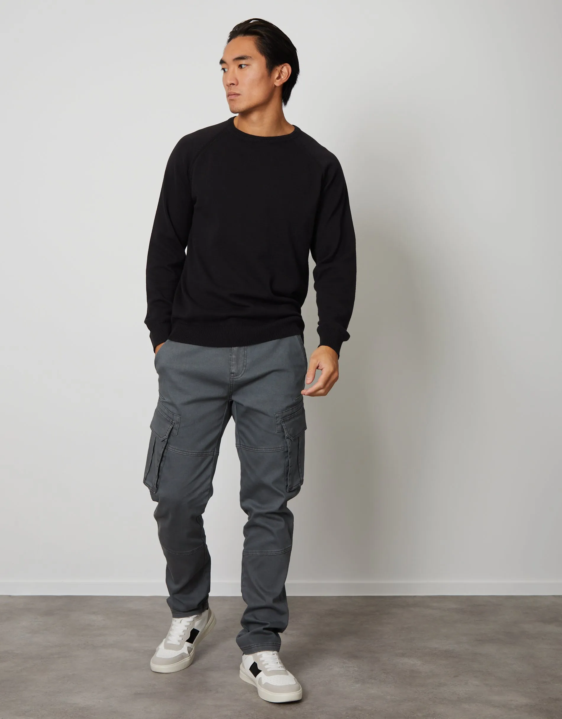 Men's Black Crew Neck Knitted Jumper sold by Threadbare product image thumbnail 3