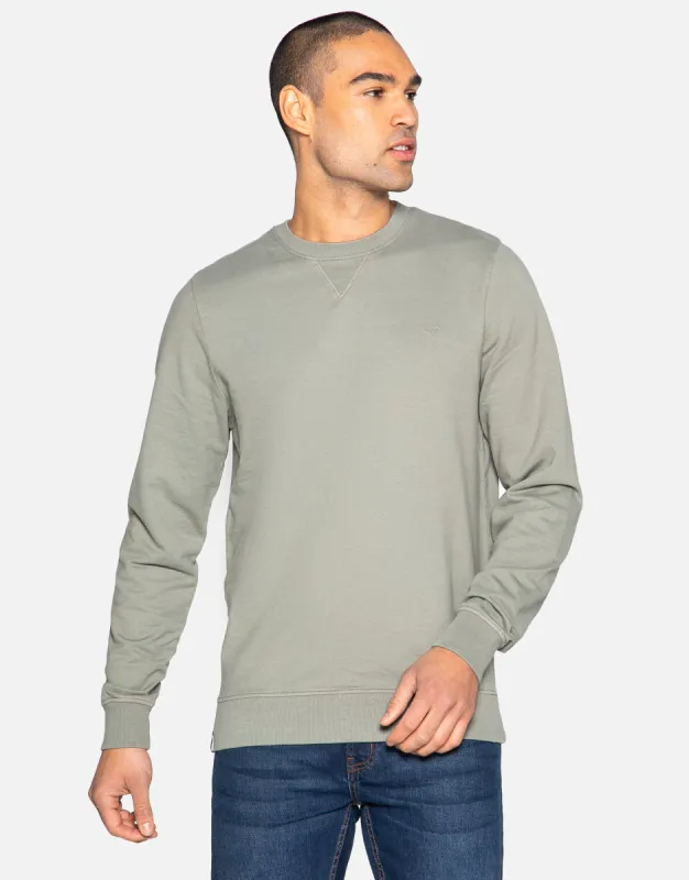 Men's Green Crew Neck Sweatshirt sold by Threadbare