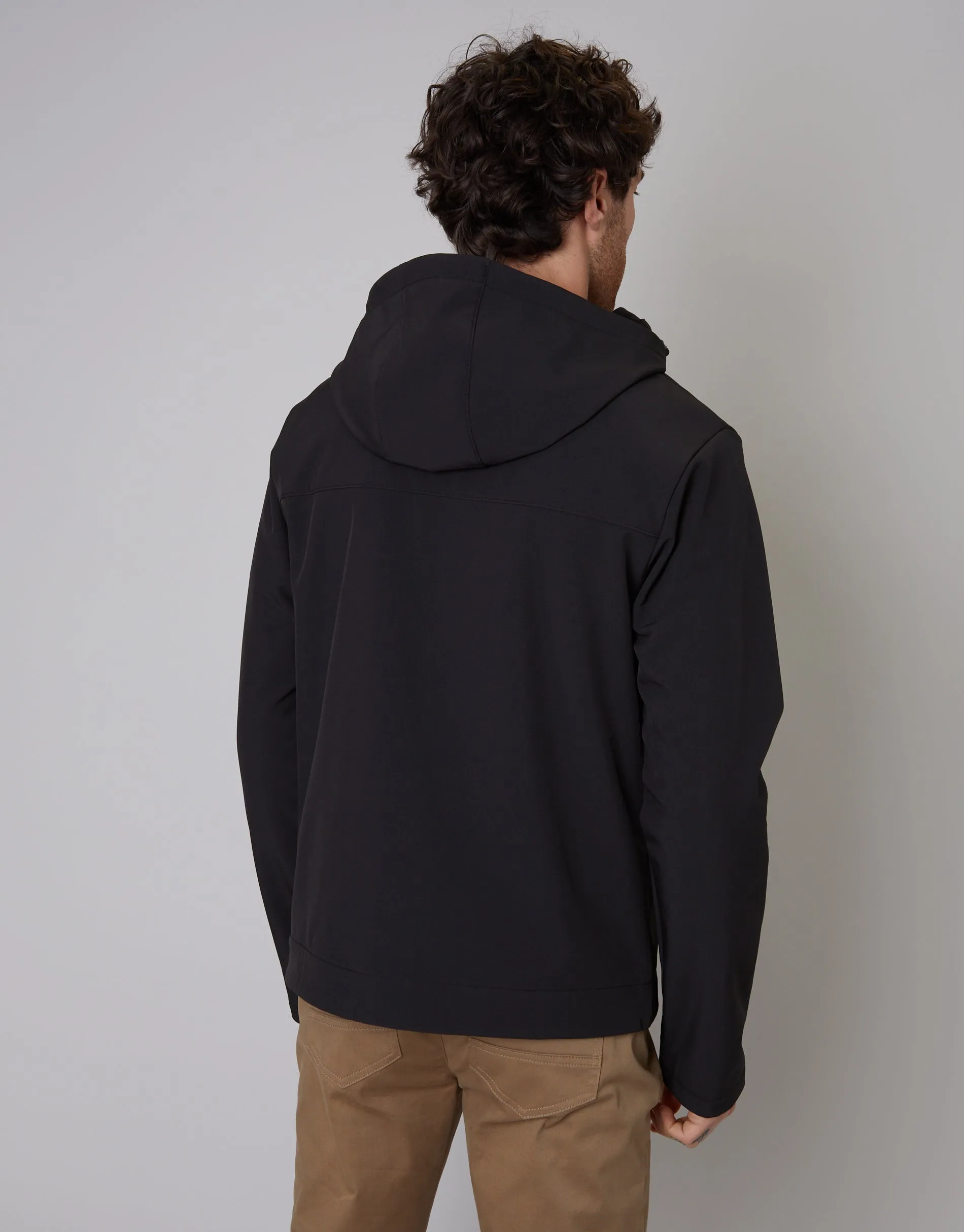 Men's Black Fleece Lined Hooded Jacket sold by Threadbare product image thumbnail 2