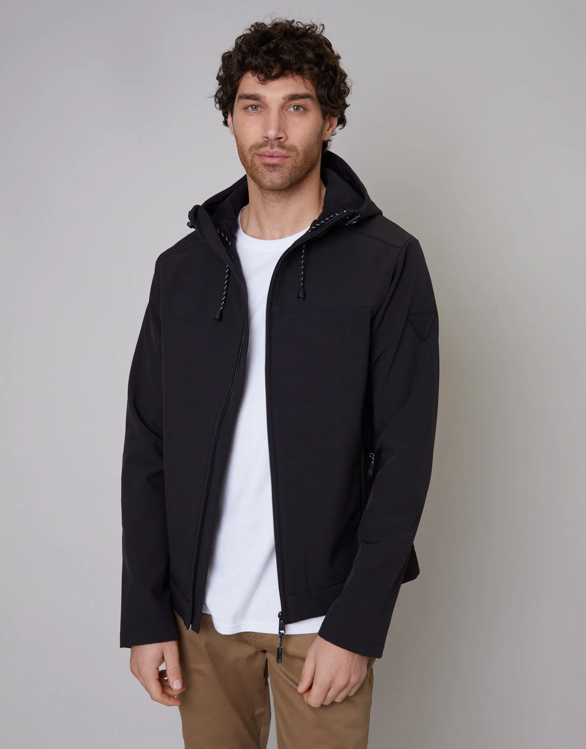 Men's Black Fleece Lined Hooded Jacket sold by Threadbare