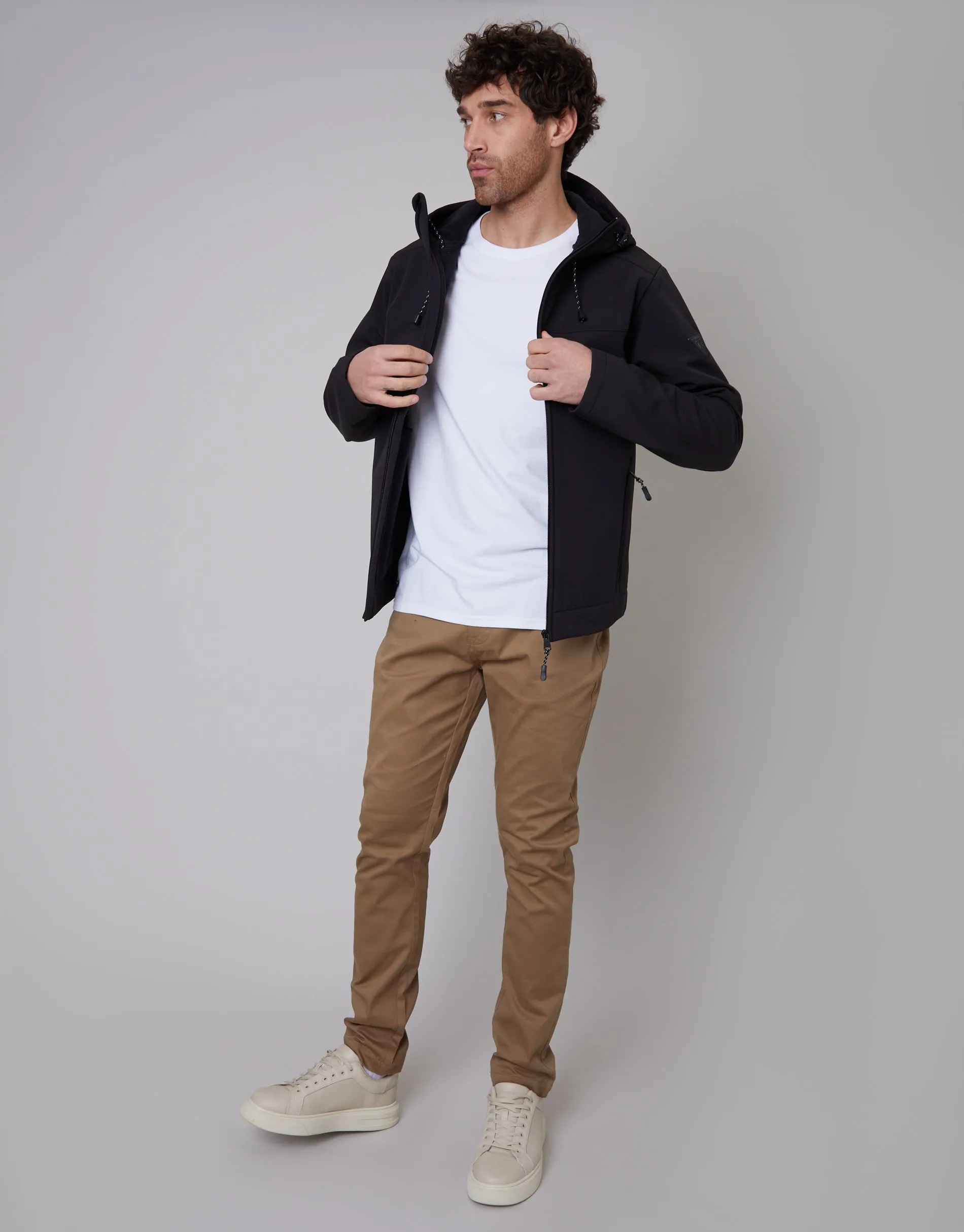 Men's Black Fleece Lined Hooded Jacket sold by Threadbare product image thumbnail 3