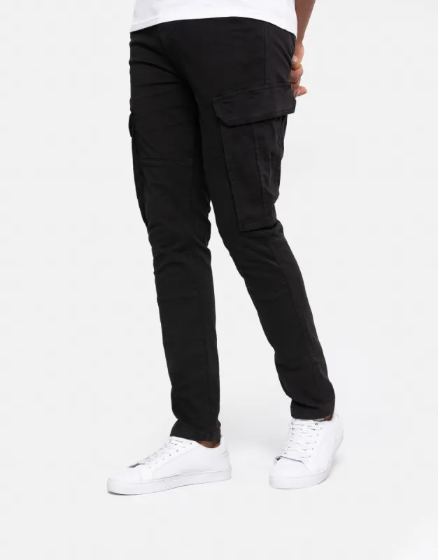 Men's Black Cargo Trousers sold by Threadbare