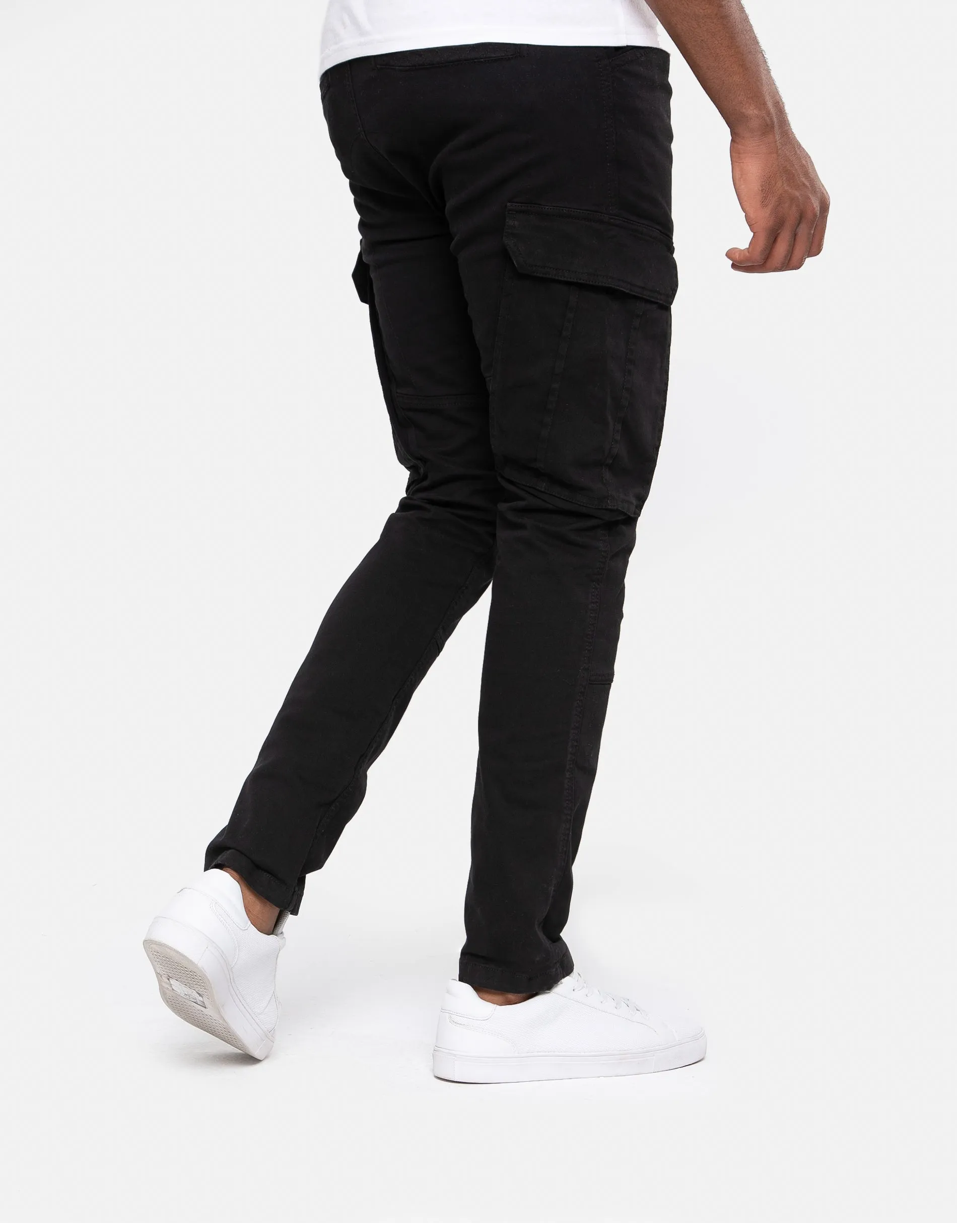 Men's Black Cargo Trousers sold by Threadbare product image thumbnail 2
