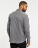 Threadbare Men's Slate GreyCotton Long Sleeve Slim Fit Shirt sold by Threadbare