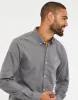 Threadbare Men's Slate GreyCotton Long Sleeve Slim Fit Shirt sold by Threadbare