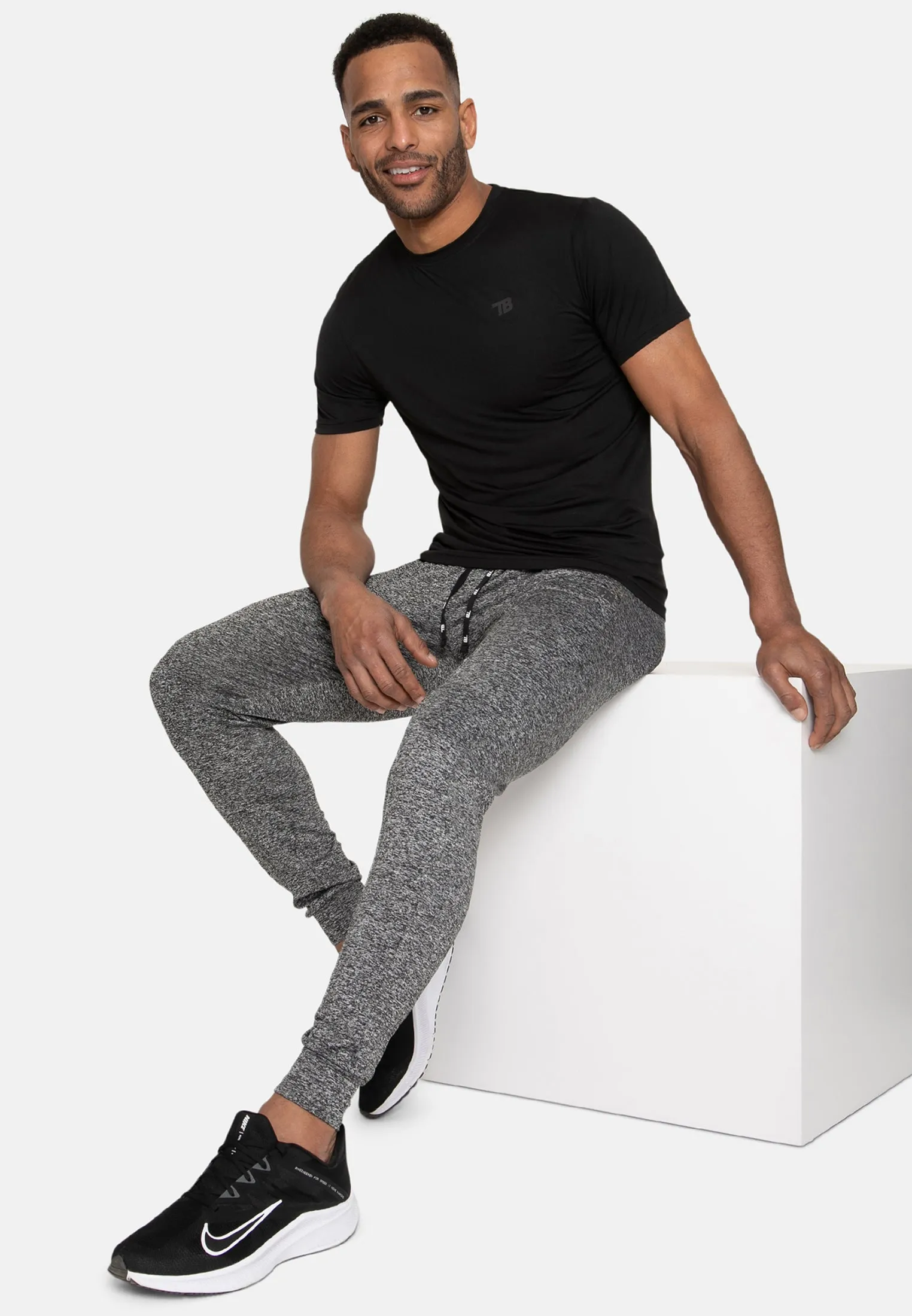 Men's Grey Tapered Gym Joggers sold by Threadbare product image thumbnail 3