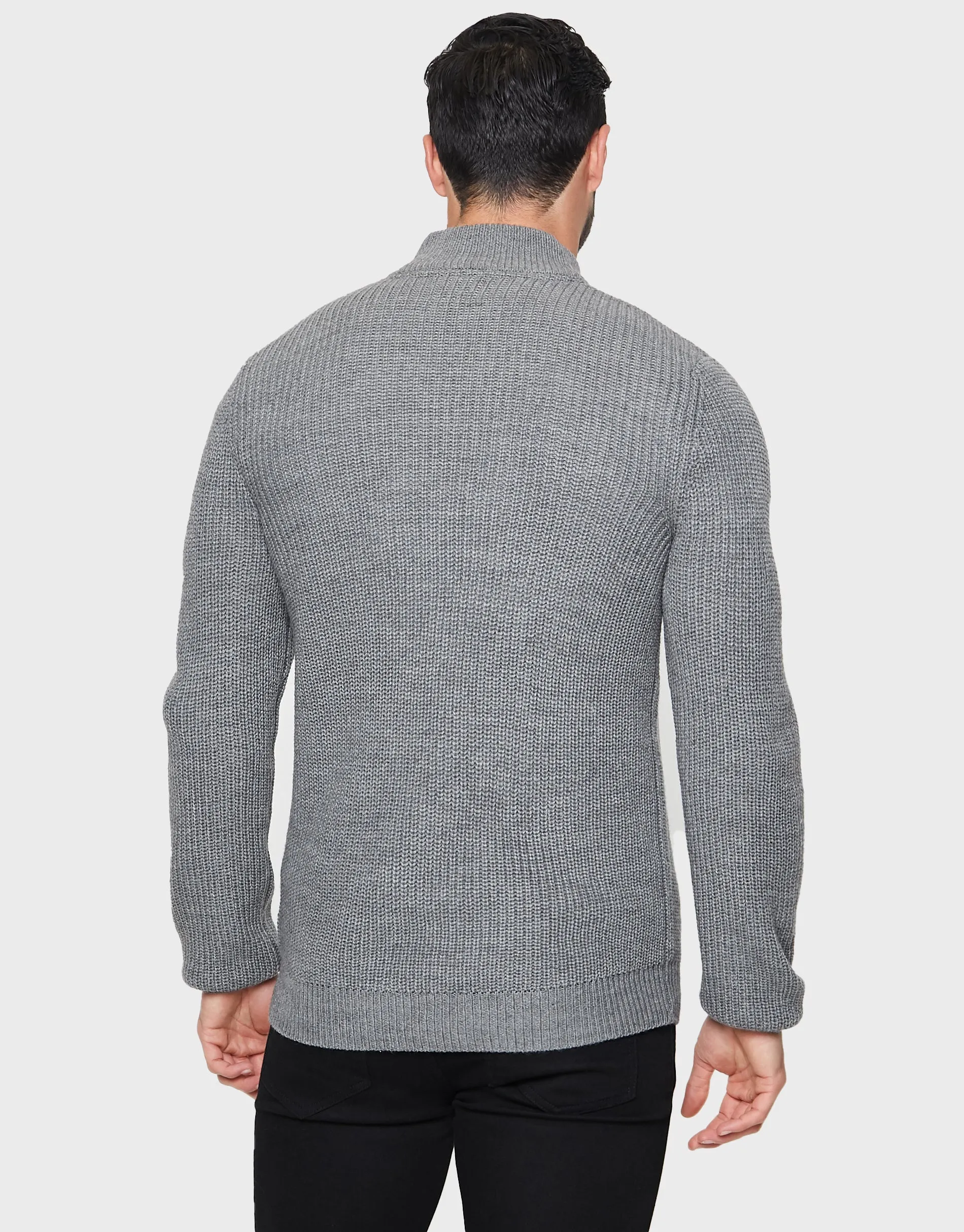 Men's Grey Quarter Zip Jumper sold by Threadbare product image thumbnail 2