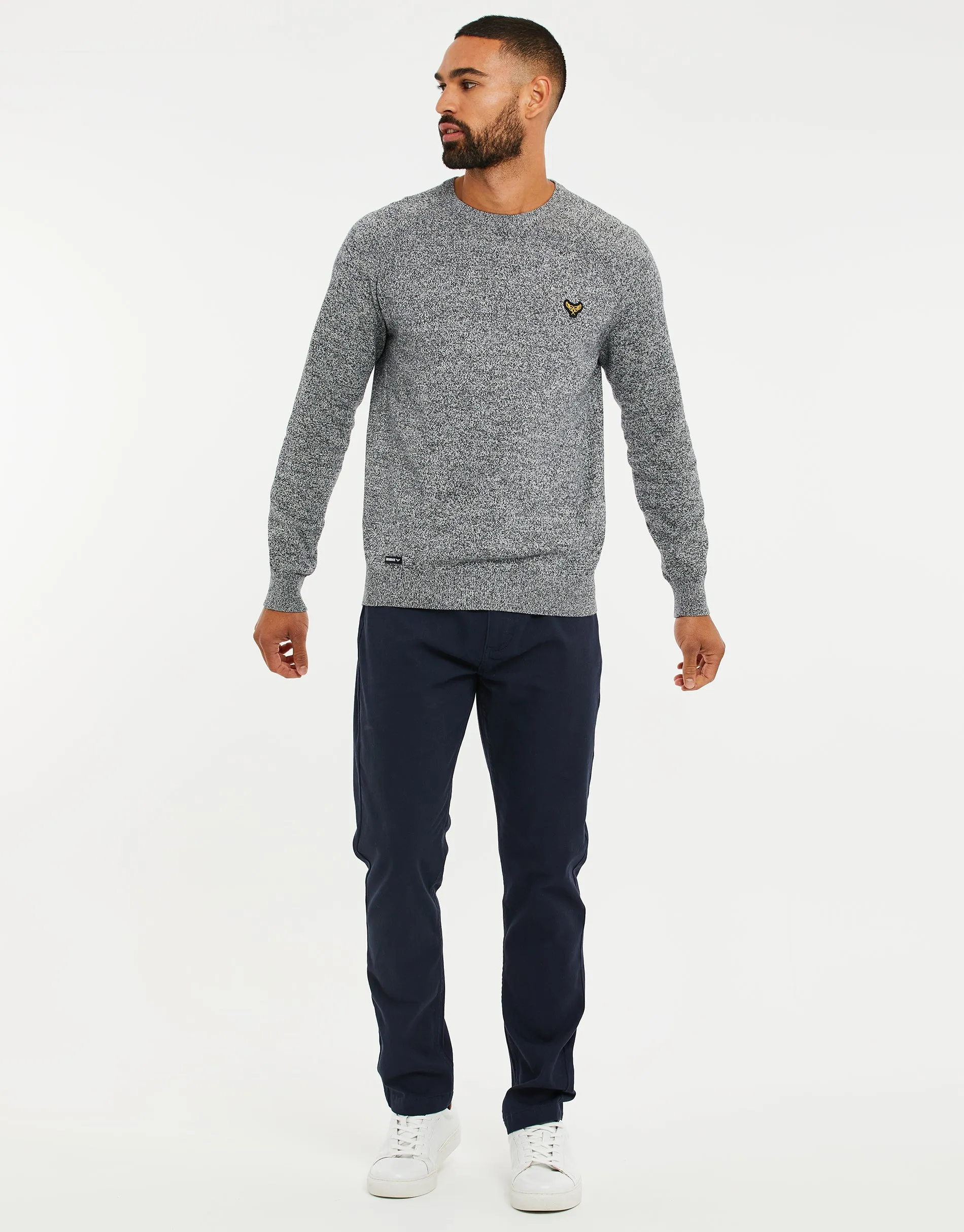 Men's Navy Belted Chino Trousers sold by Threadbare product image thumbnail 3