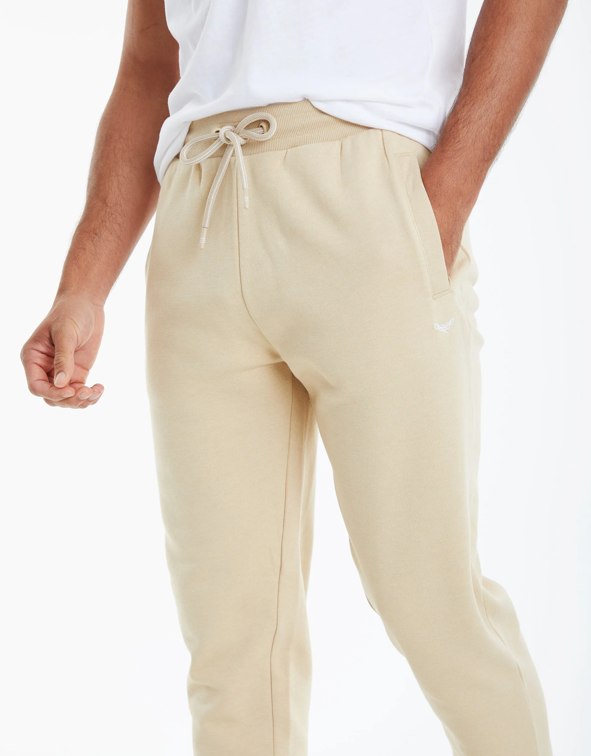 Threadbare Men's Ecru Regular Fit Joggers sold by Threadbare product image thumbnail 4