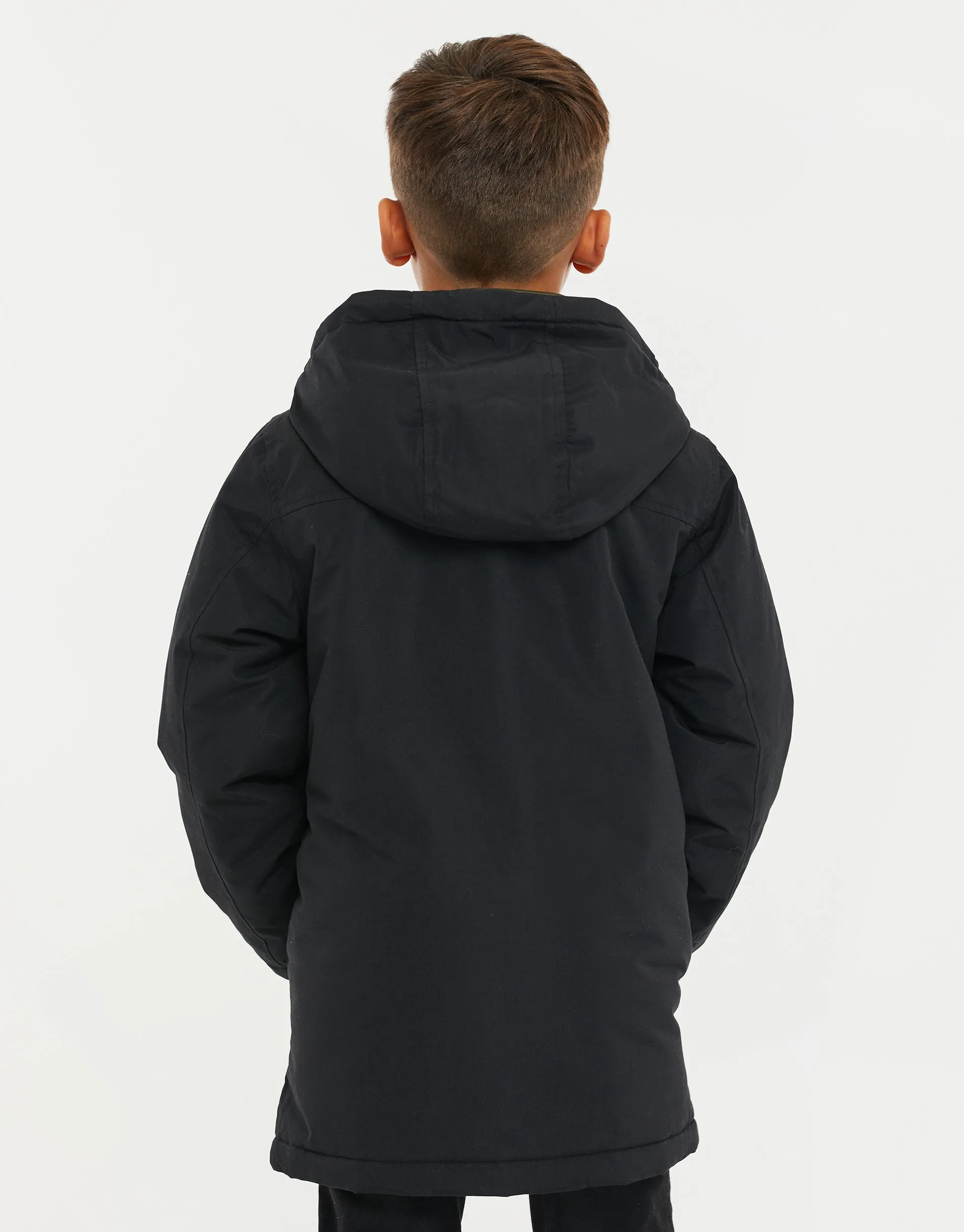 Boys' Black Mock Layer Coat sold by Threadbare product image thumbnail 2