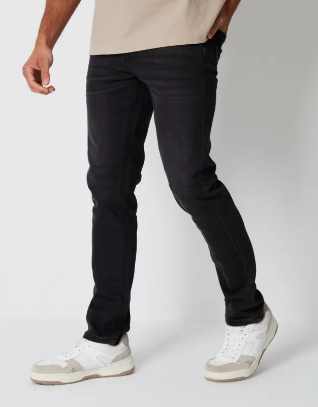 Men's Grey Wash Slim Fit Jeans sold by Threadbare