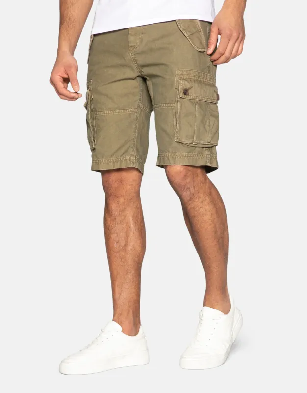 Men's Khaki Cargo Shorts sold by Threadbare