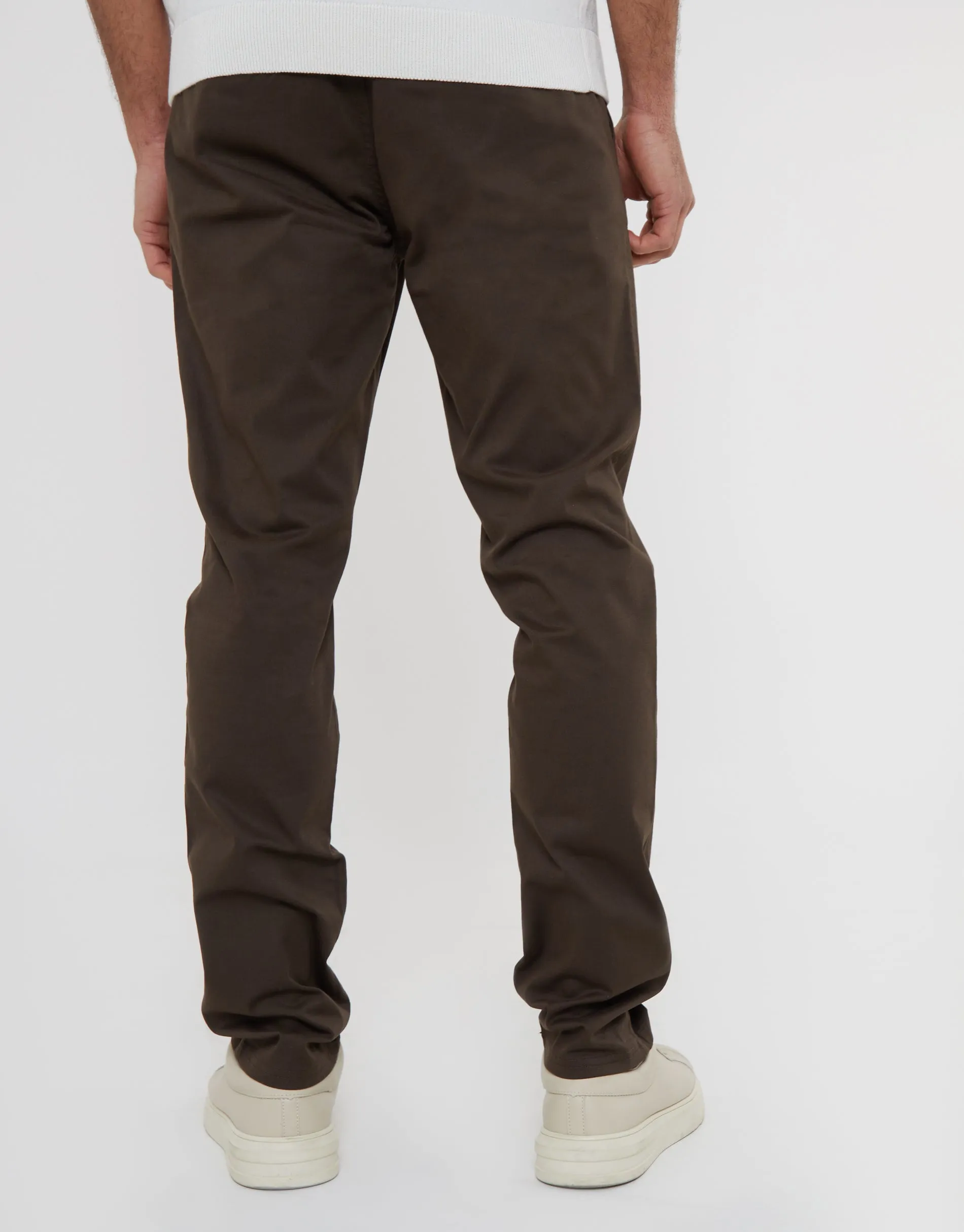 Brown Slim Fit Chino Trousers sold by Threadbare product image thumbnail 2