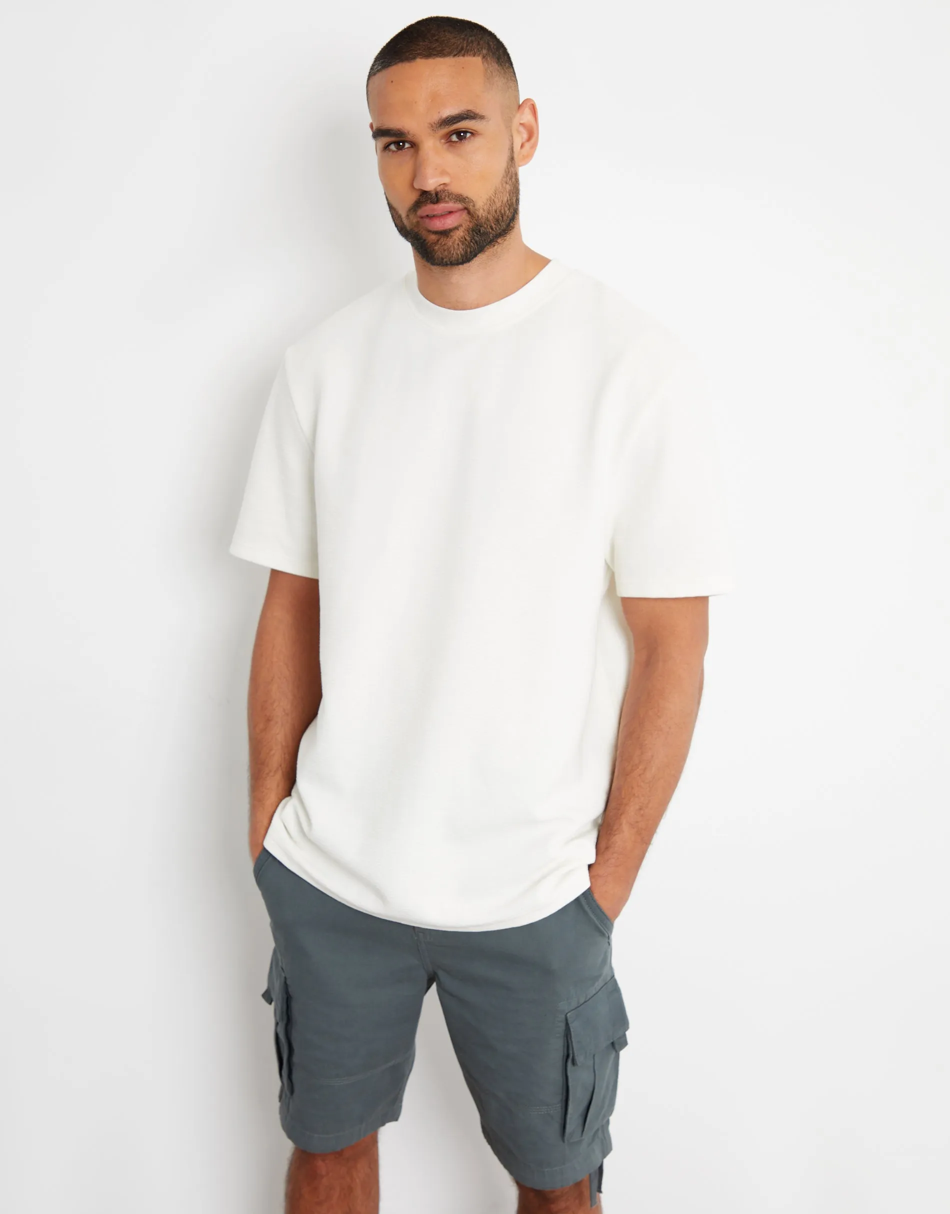 Men's Charcoal Green Cargo Shorts sold by Threadbare product image thumbnail 4