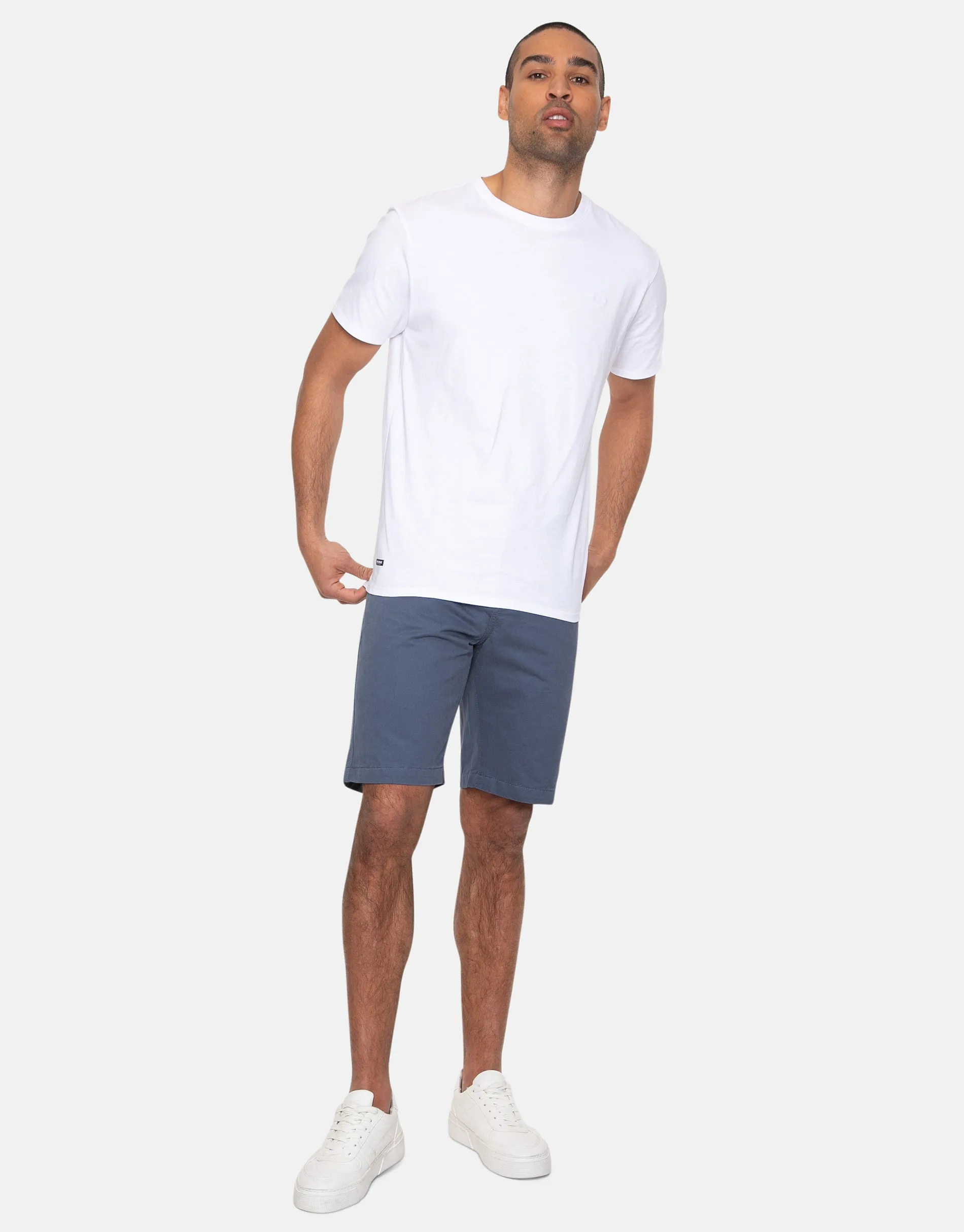 Men's Misty Blue Cotton Chino Shorts sold by Threadbare product image thumbnail 2