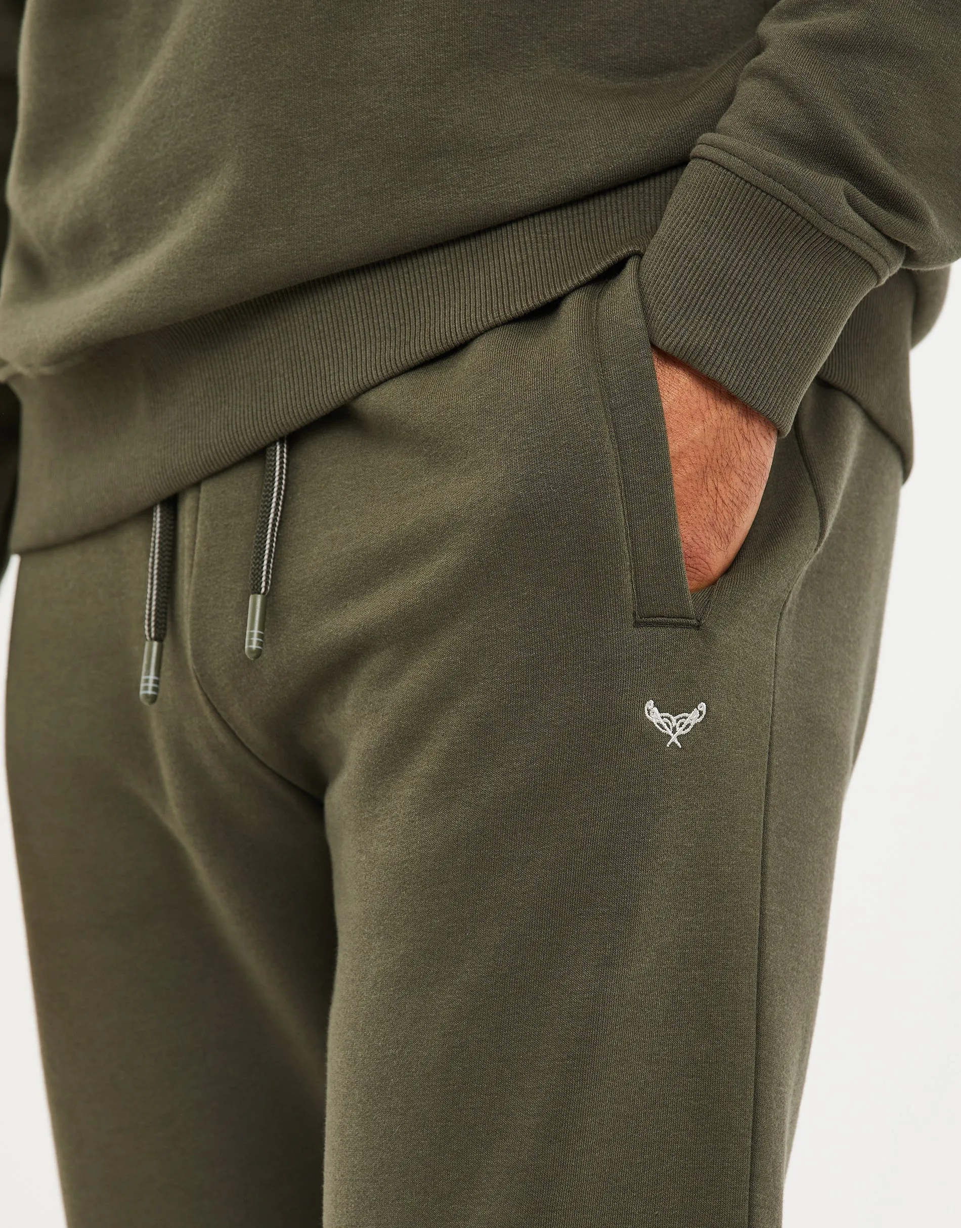 Men's Khaki Regular Fit Joggers sold by Threadbare product image thumbnail 4