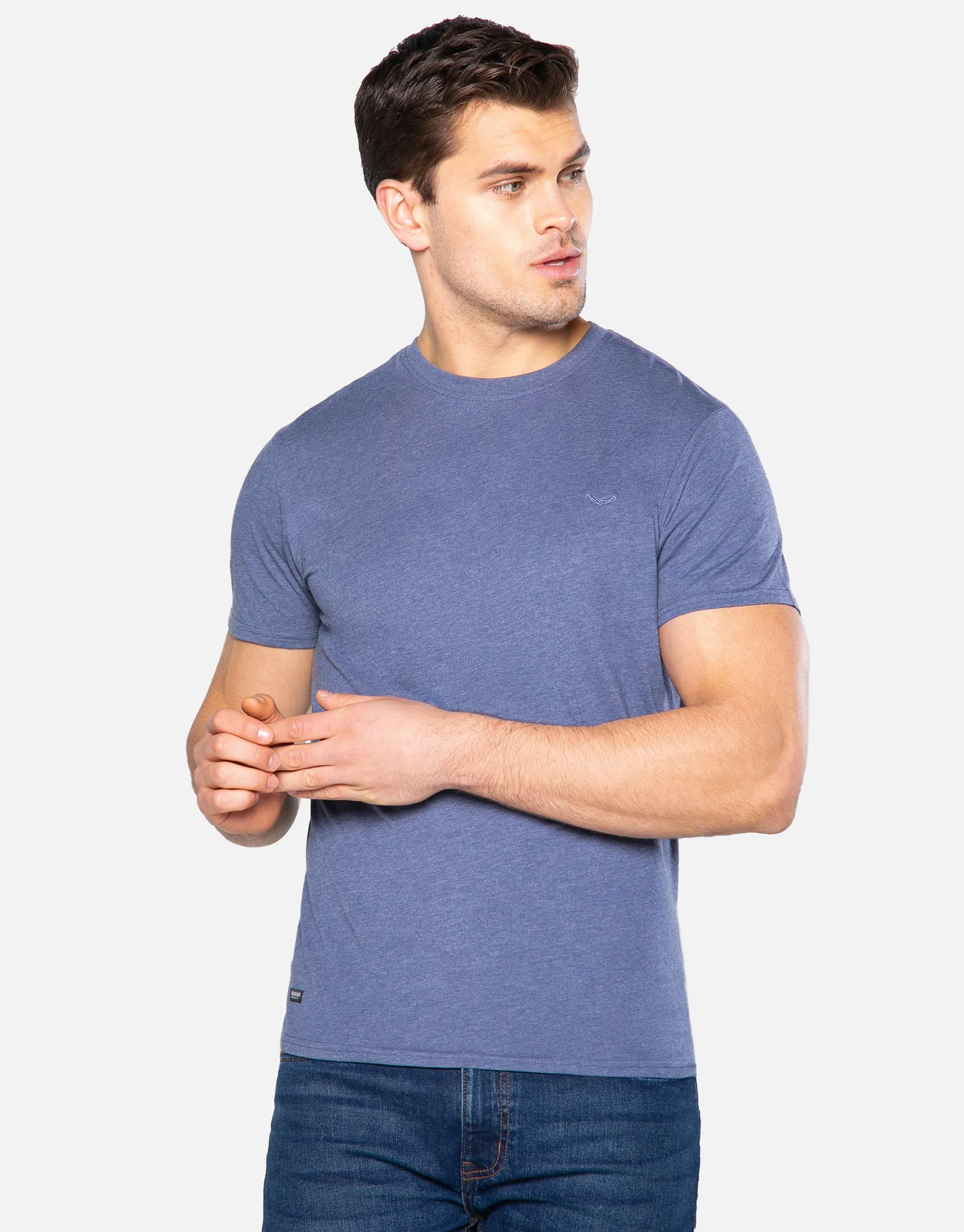 Men's Blue Mix Cotton Rich T-Shirts (5 Pack) sold by Threadbare product image thumbnail 4