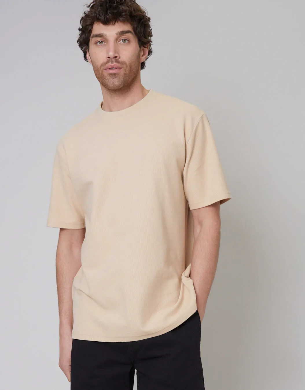 Men's Stone Textured Relaxed Fit T-Shirt sold by Threadbare