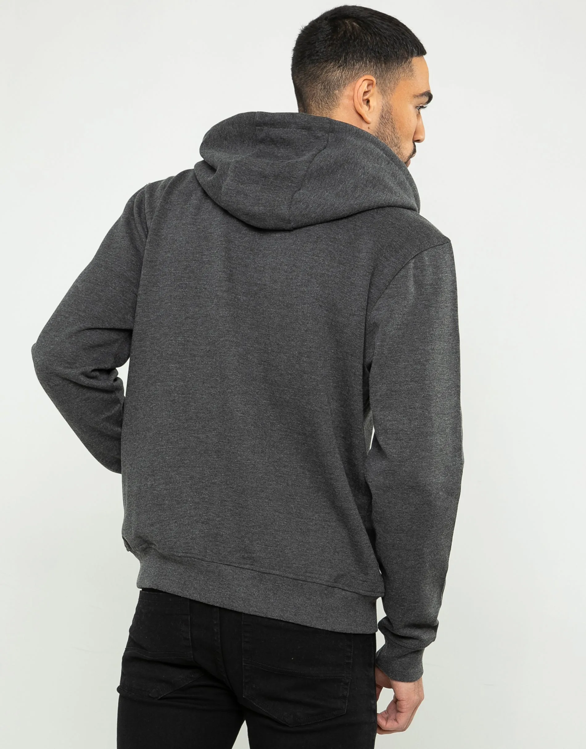 Men's Charcoal Grey Pullover Hoodie sold by Threadbare product image thumbnail 3