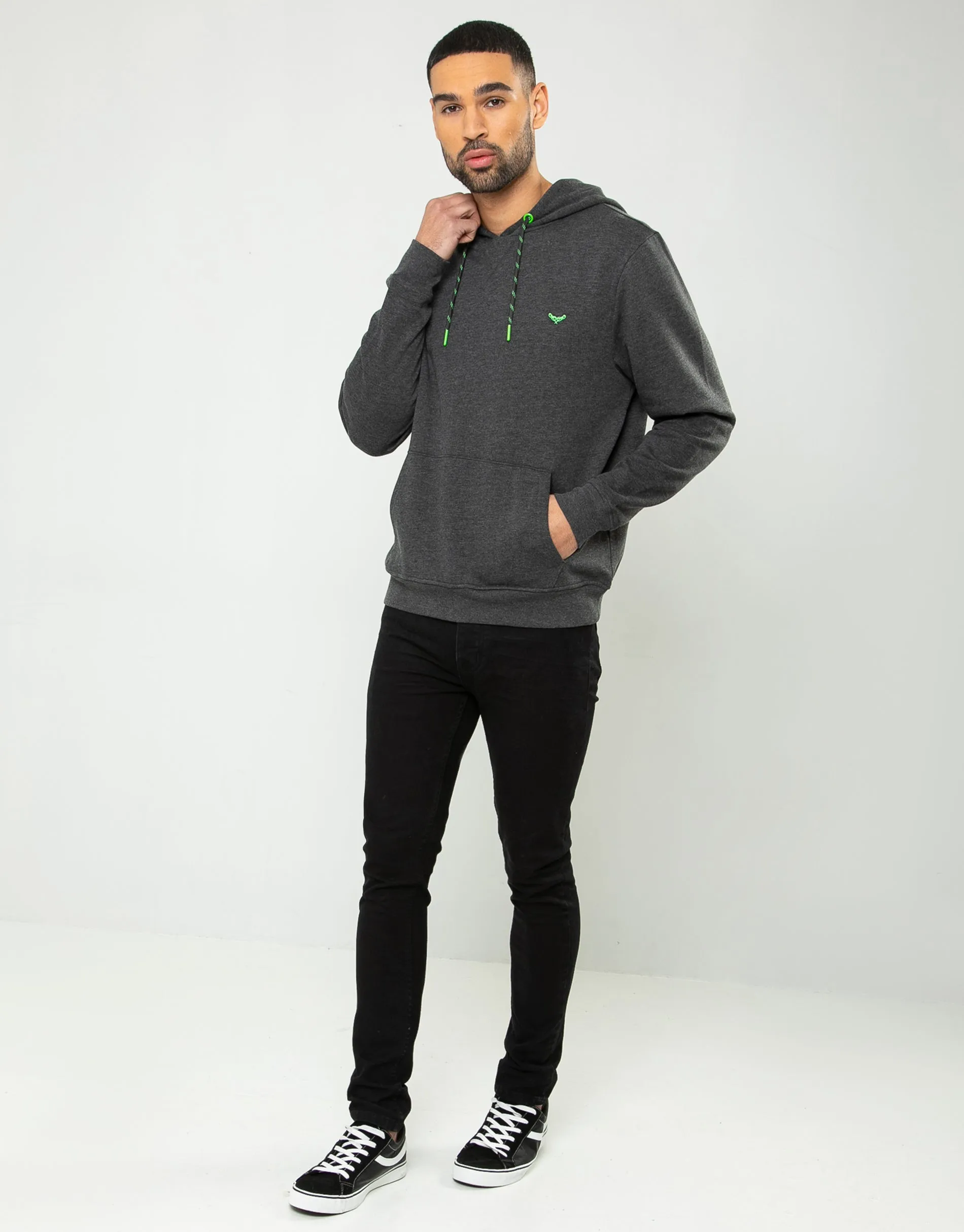 Men's Charcoal Grey Pullover Hoodie sold by Threadbare product image thumbnail 4