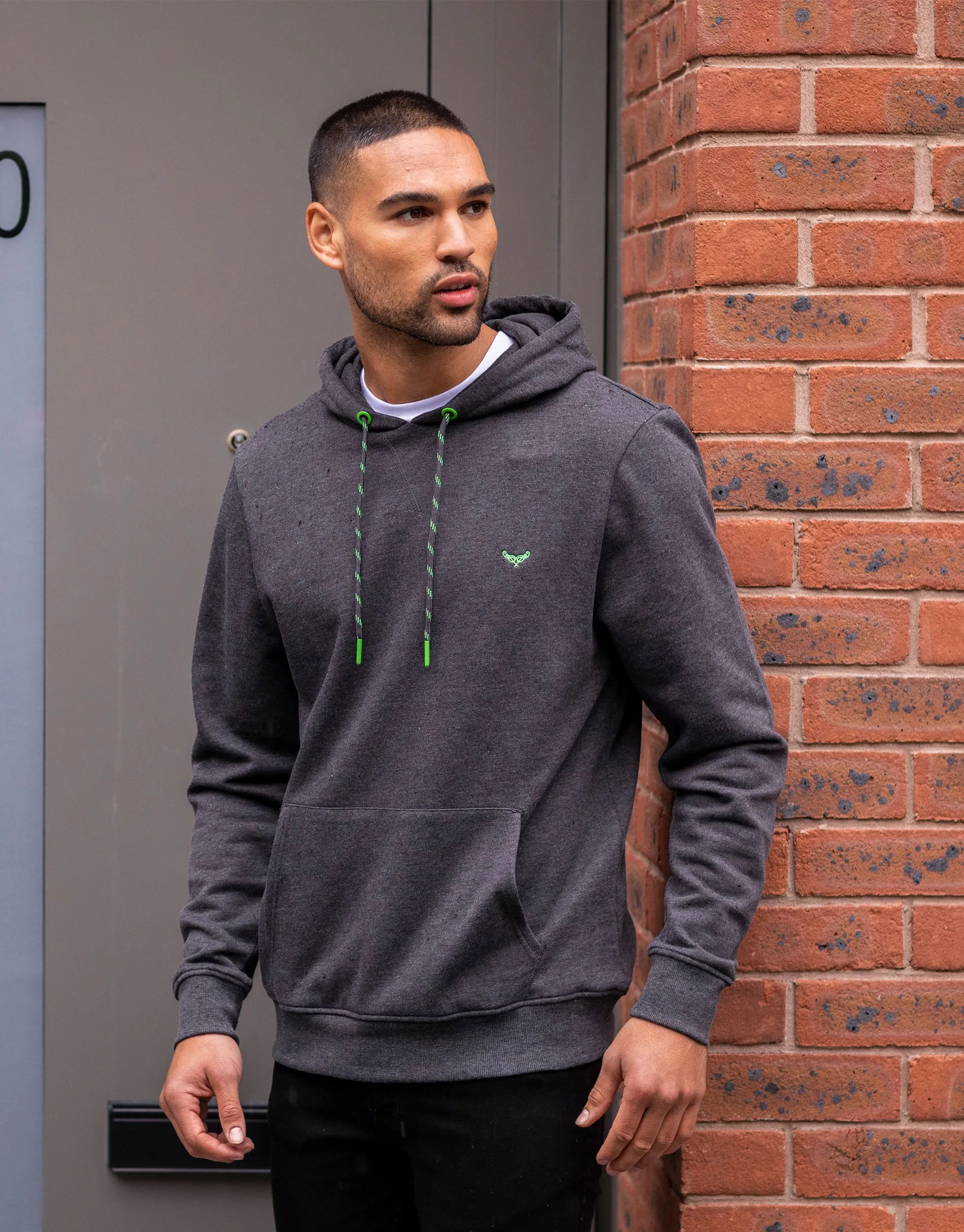 Men's Charcoal Grey Pullover Hoodie sold by Threadbare