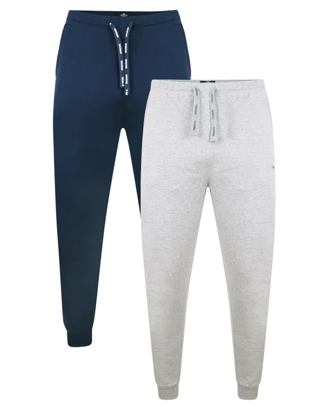 Men's Navy & Grey Loungewear Joggers (2 Pack) sold by Threadbare