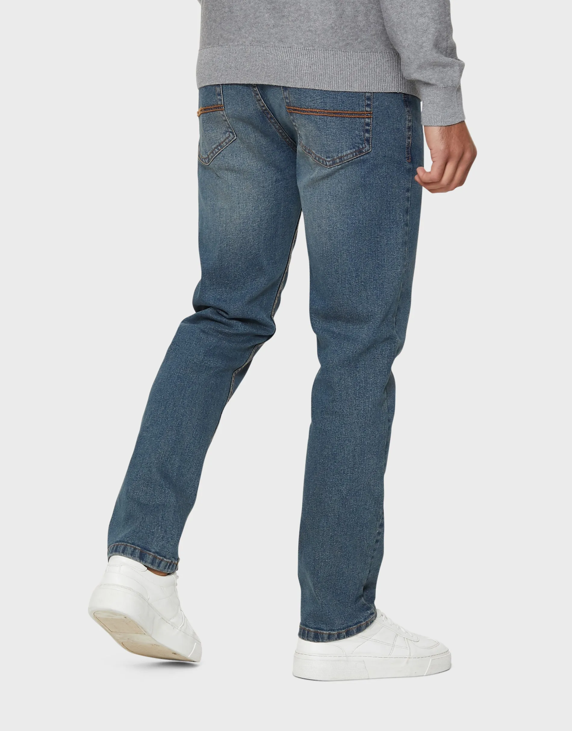 Men's Dirty Wash Blue Slim Fit Jeans sold by Threadbare product image thumbnail 2