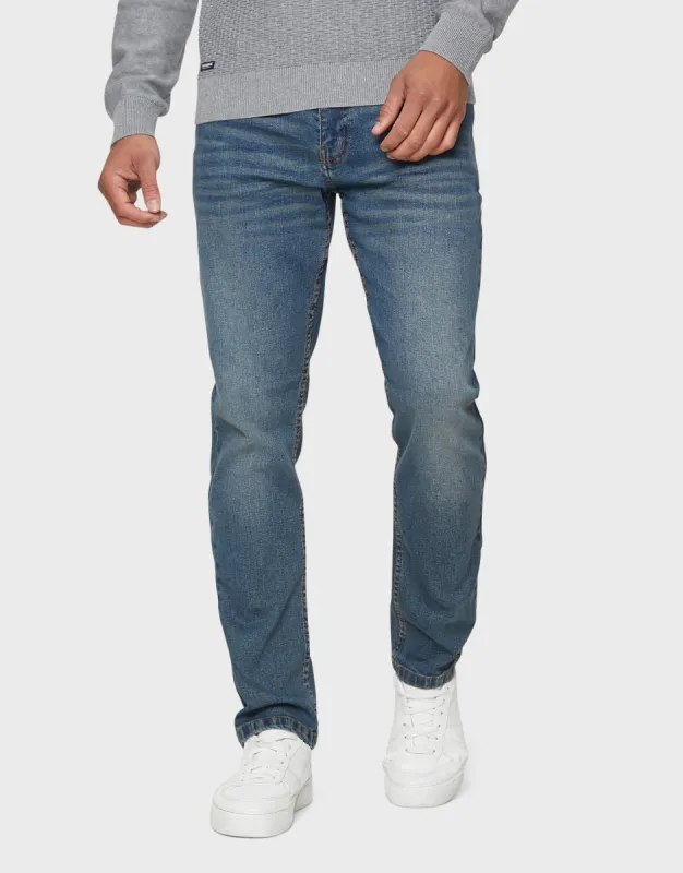 Men's Dirty Wash Blue Slim Fit Jeans sold by Threadbare