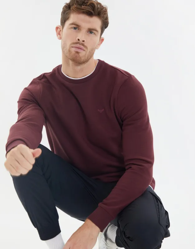 Men's Burgundy Mock T-Shirt Sweatshirt sold by Threadbare