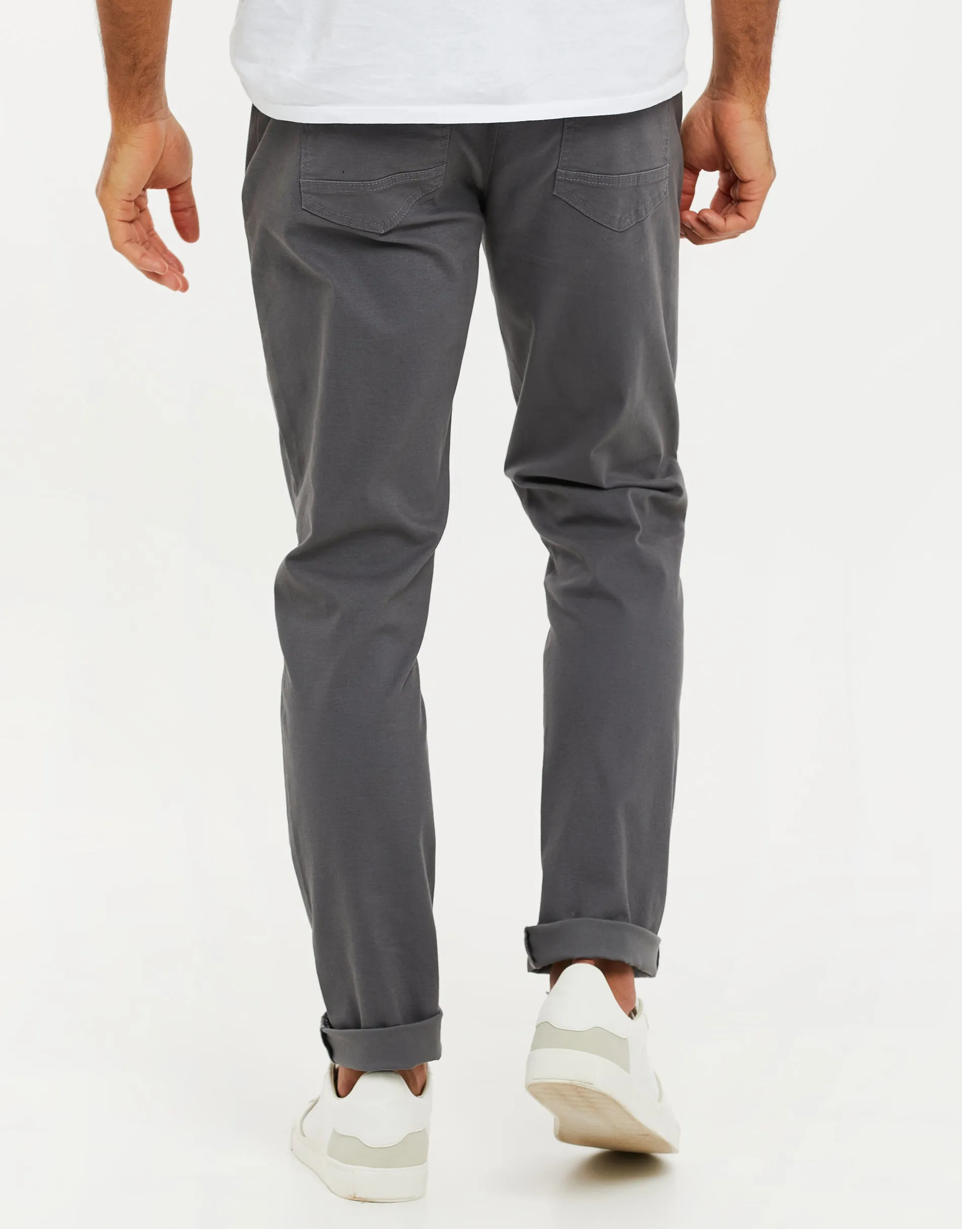Men's Slate Drawcord Chino Trousers sold by Threadbare product image thumbnail 2