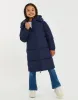 Girls' Navy Longline Puffer Jacket sold by Threadbare