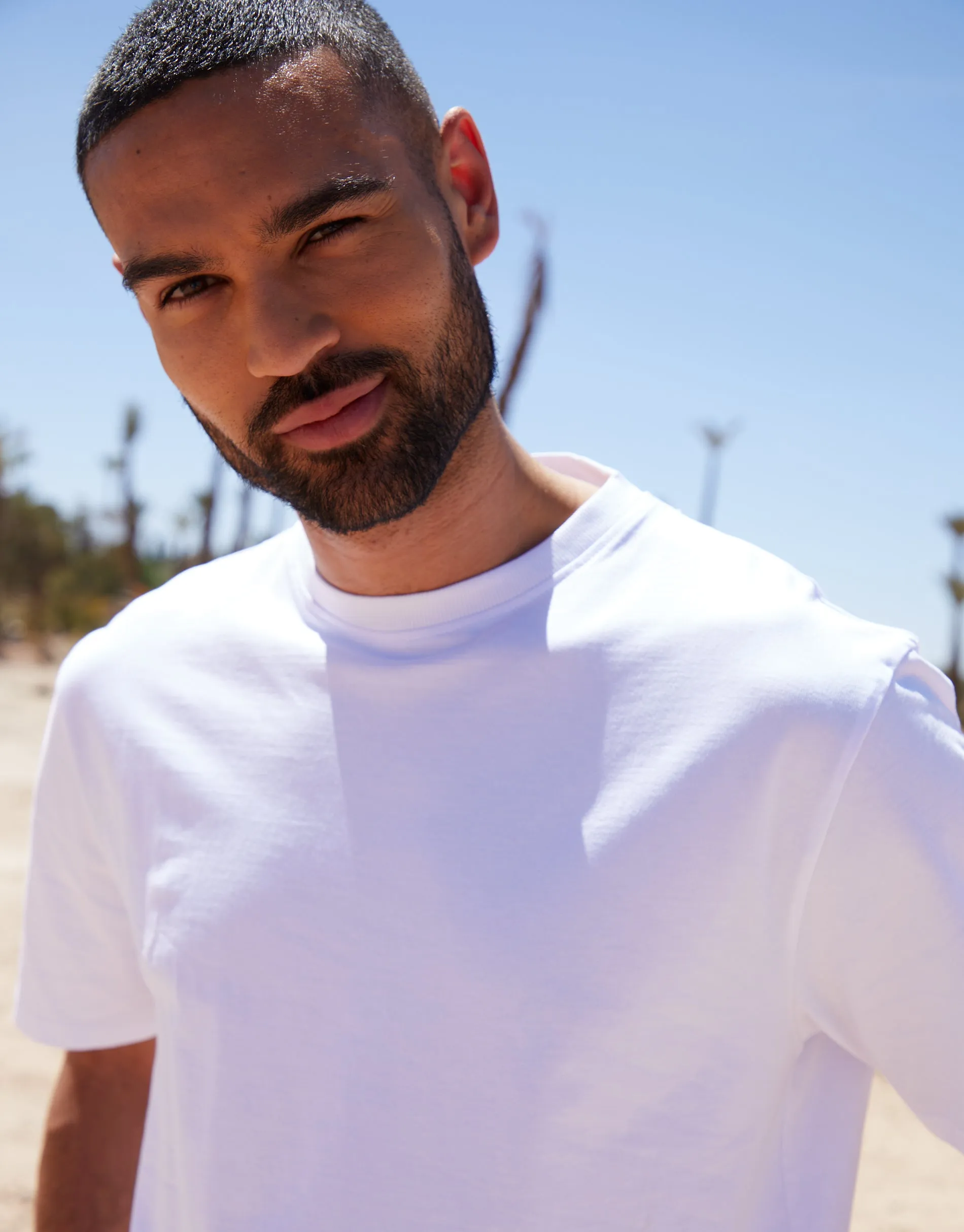 Men's White Relaxed Fit T-Shirt sold by Threadbare product image thumbnail 4