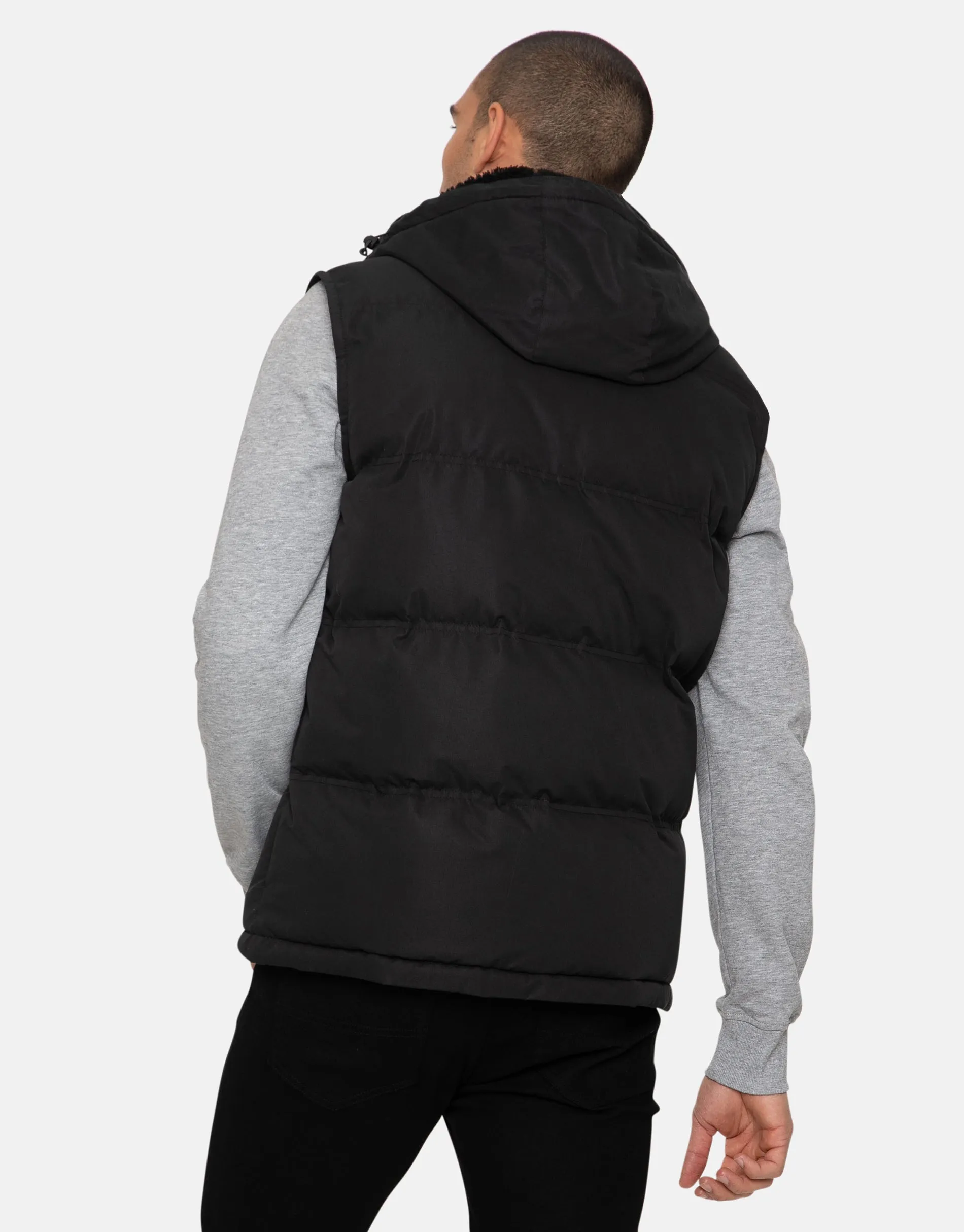 Men's Black Quilted Gilet sold by Threadbare product image thumbnail 2