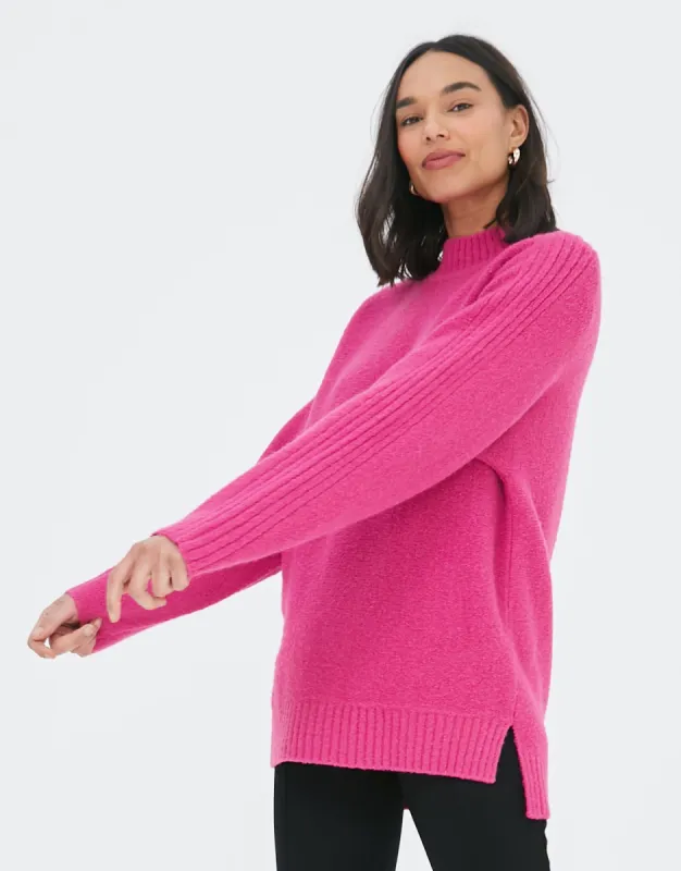 Women's Pink Cosy High Neck Jumper sold by Threadbare