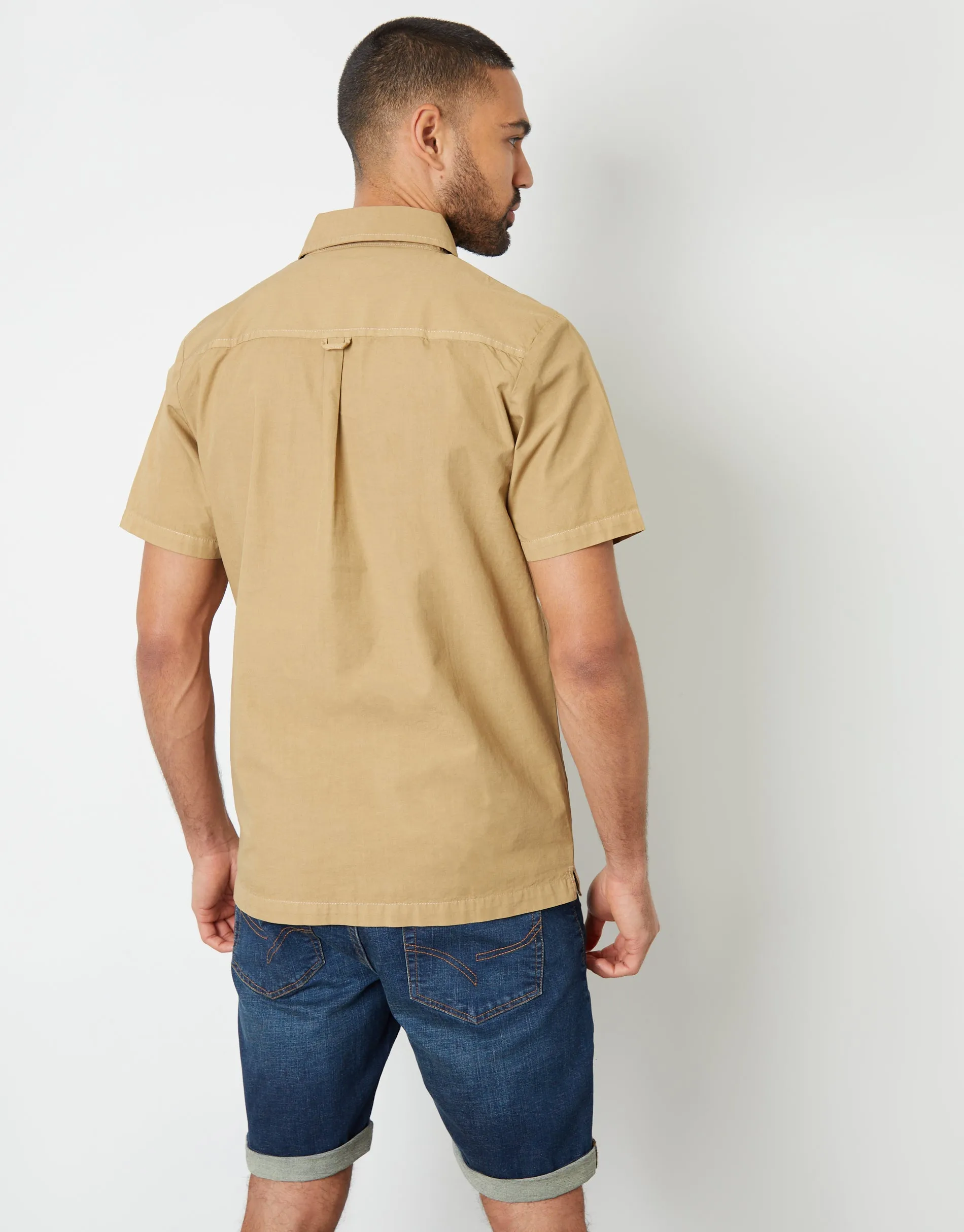 Threadbare Men's Stone Utility Short Sleeve Shirt sold by Threadbare product image thumbnail 2