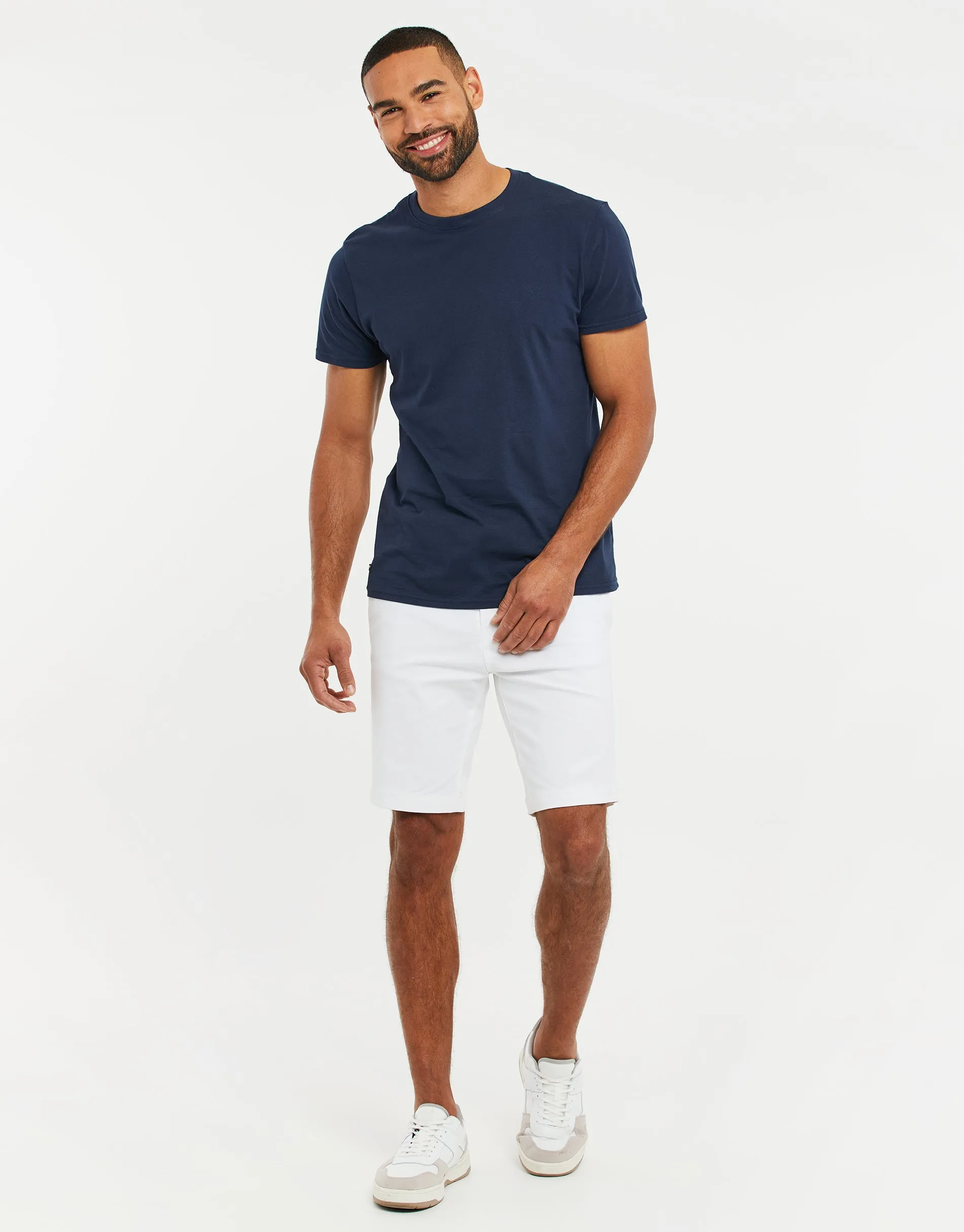 White Belted Chino Shorts sold by Threadbare product image thumbnail 3