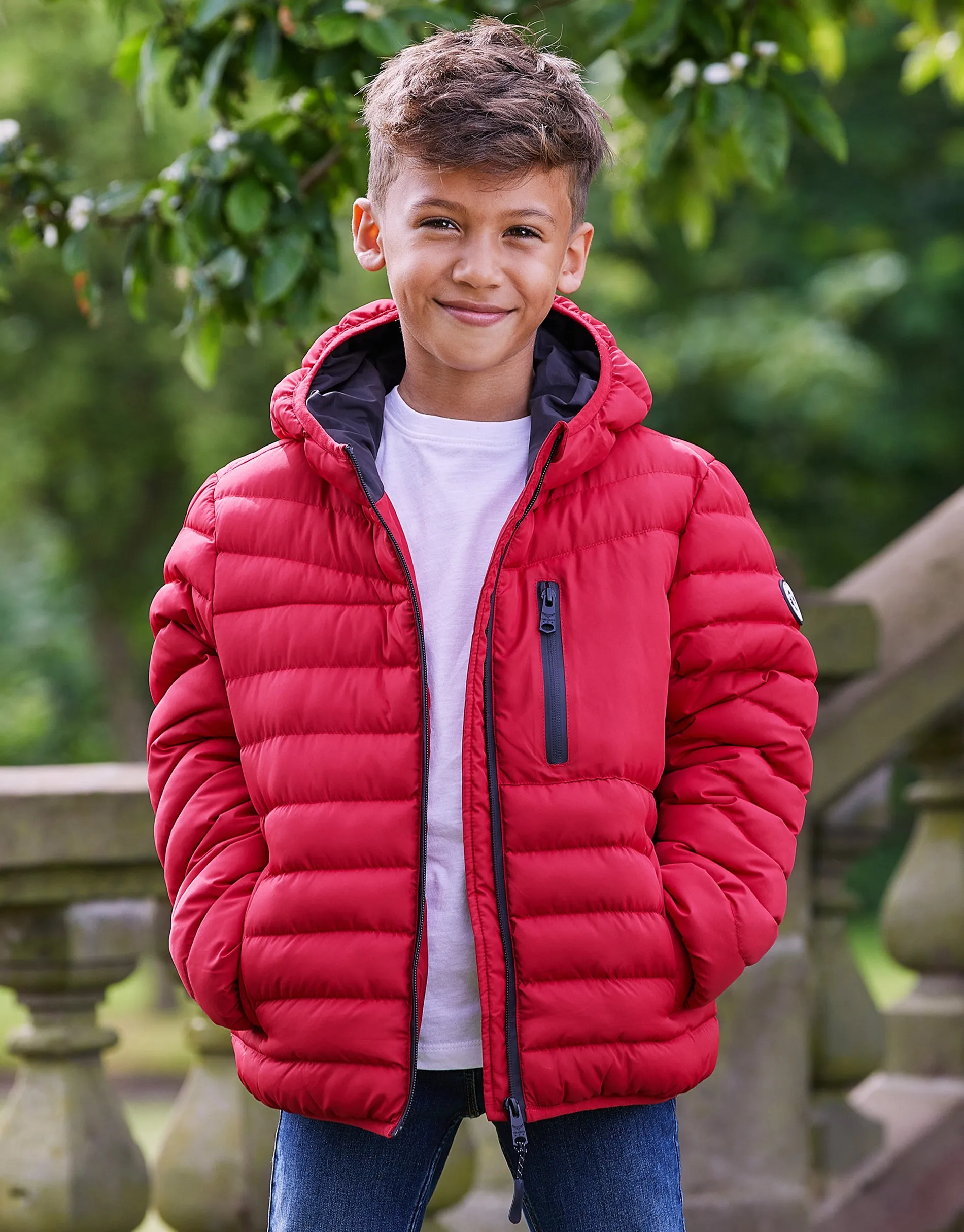 Boys' Red Puffer Jacket sold by Threadbare product image thumbnail 2
