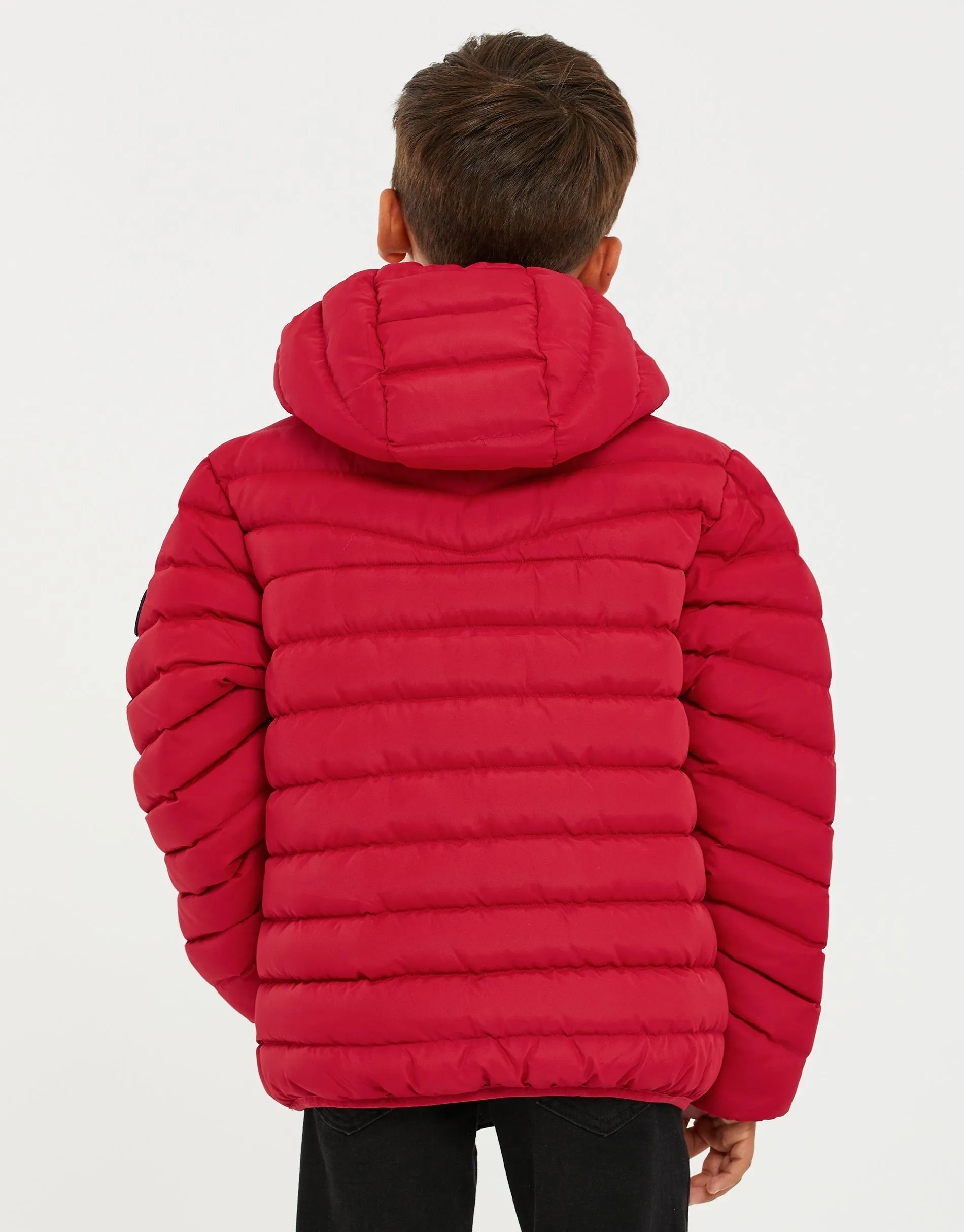 Boys' Red Puffer Jacket sold by Threadbare product image thumbnail 3
