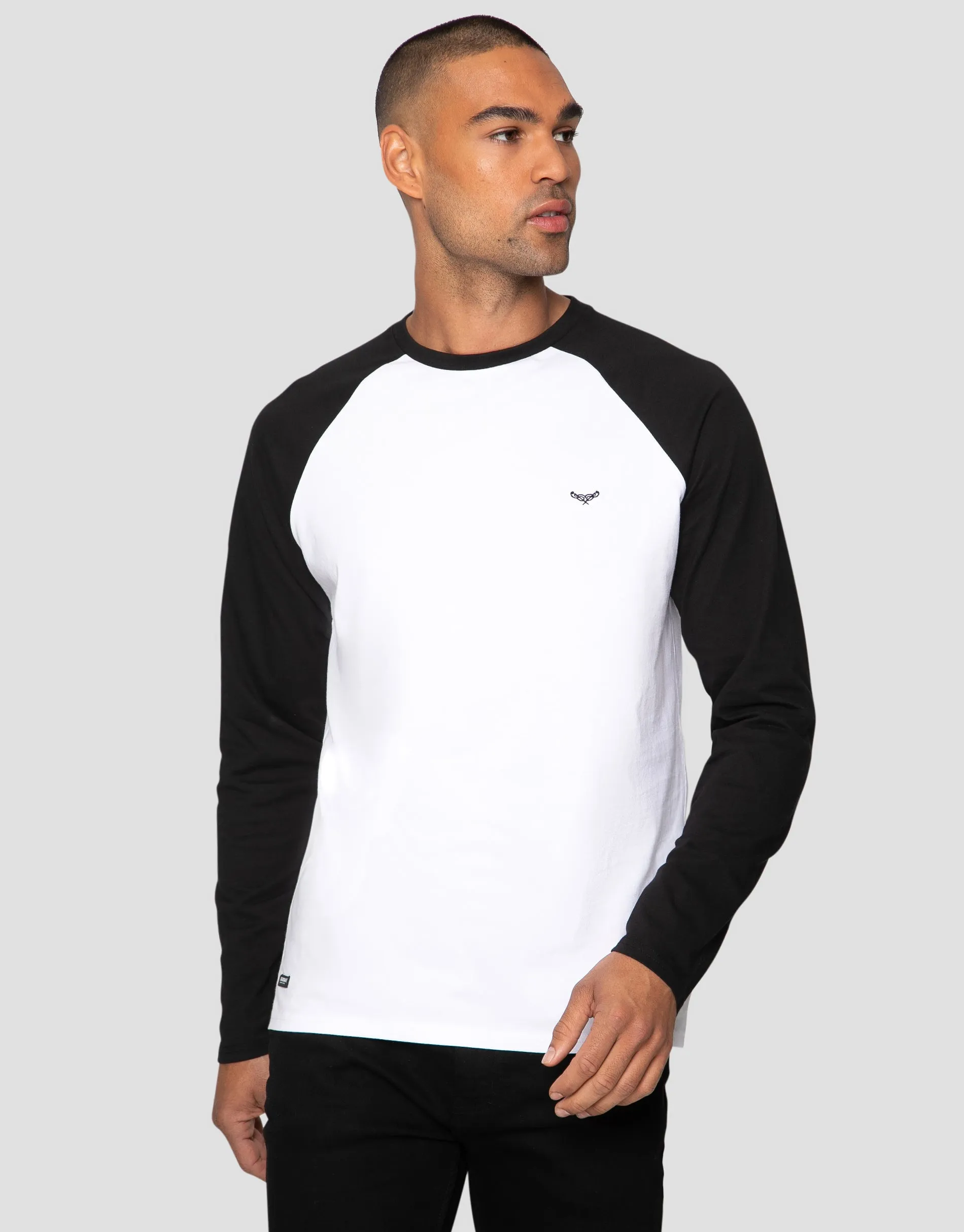 Men's Blue Mix Raglan Long Sleeve T-Shirts (3 Pack) sold by Threadbare product image thumbnail 2