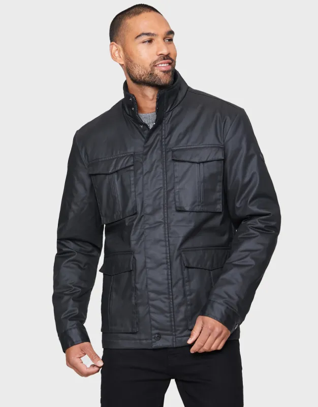Men's Black Padded Jacket sold by Threadbare