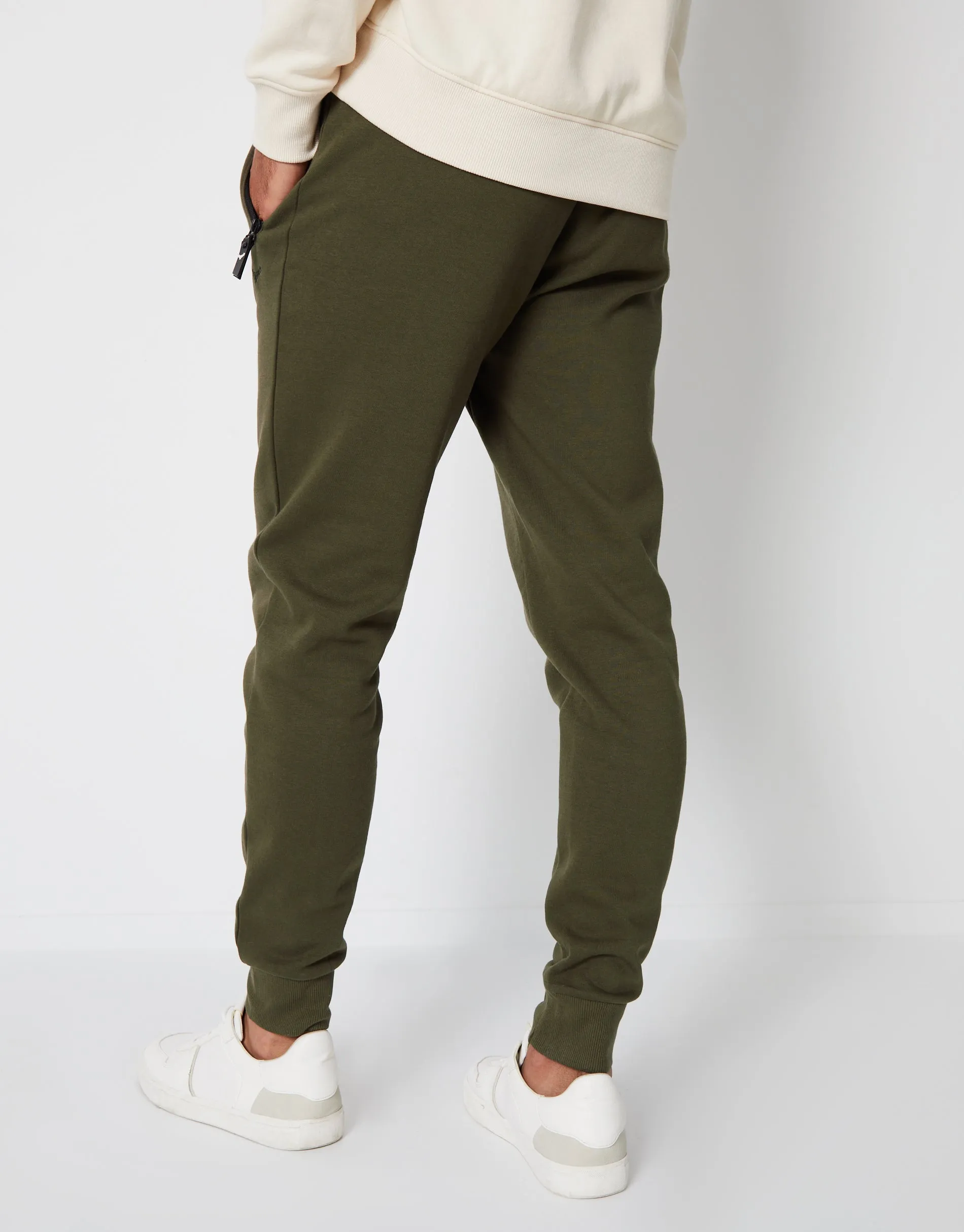 Men's Khaki Fleece Joggers sold by Threadbare product image thumbnail 2